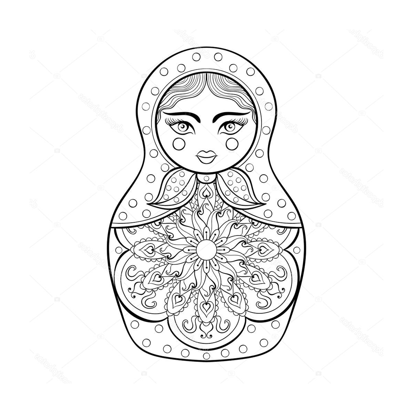  Numbered Russian doll nine 