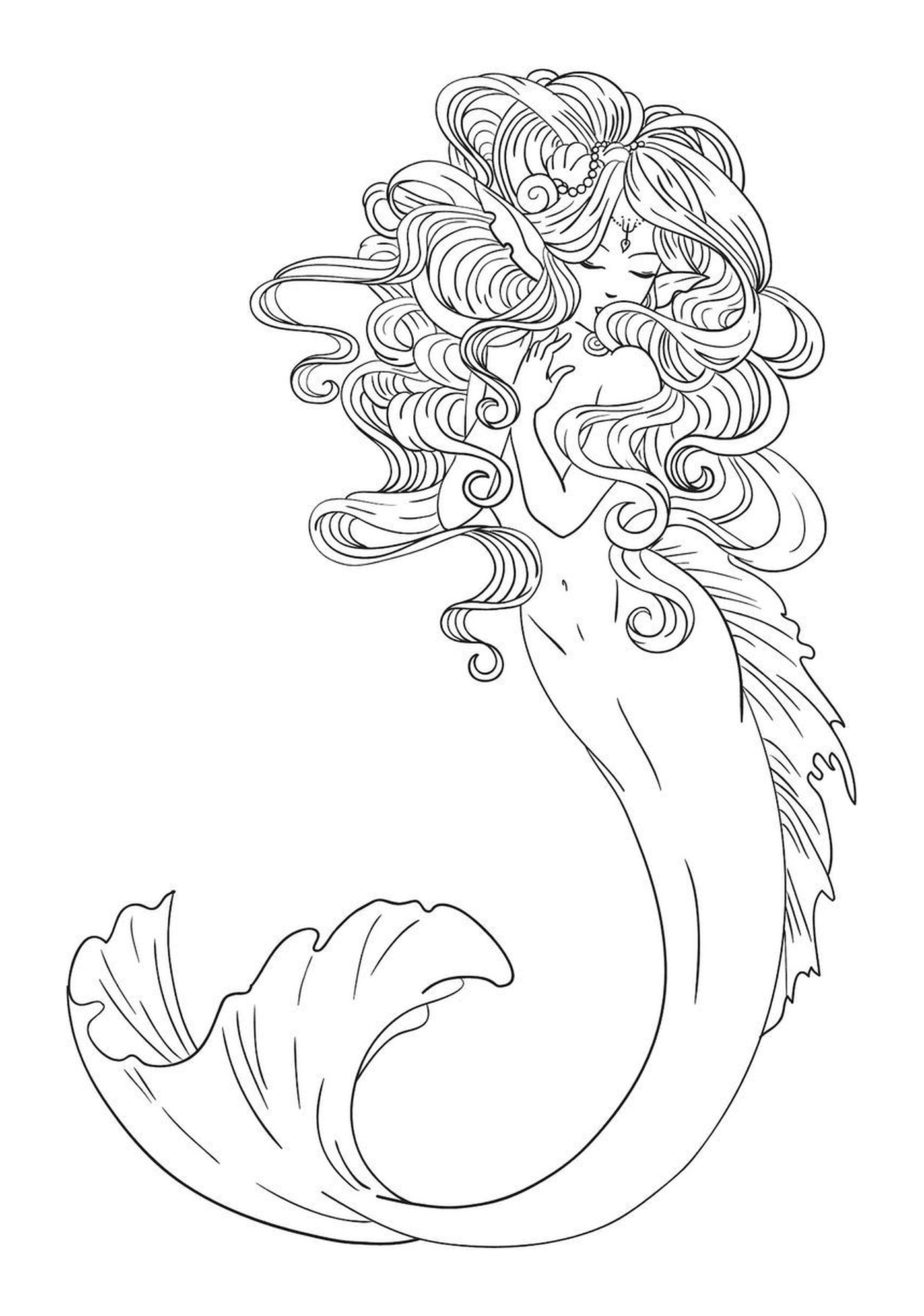  Elegante sirena de mar 