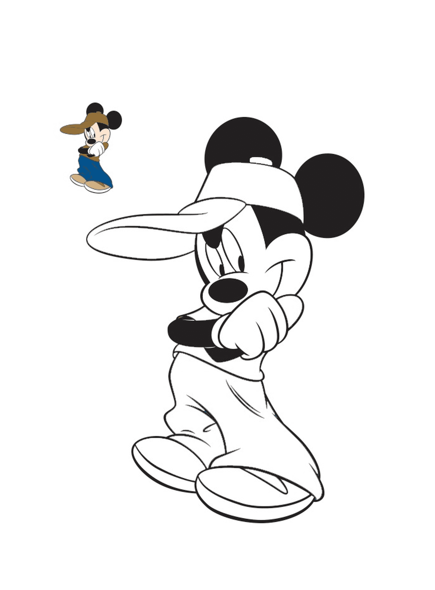  Mickey Mouse plays baseball: baseball player 