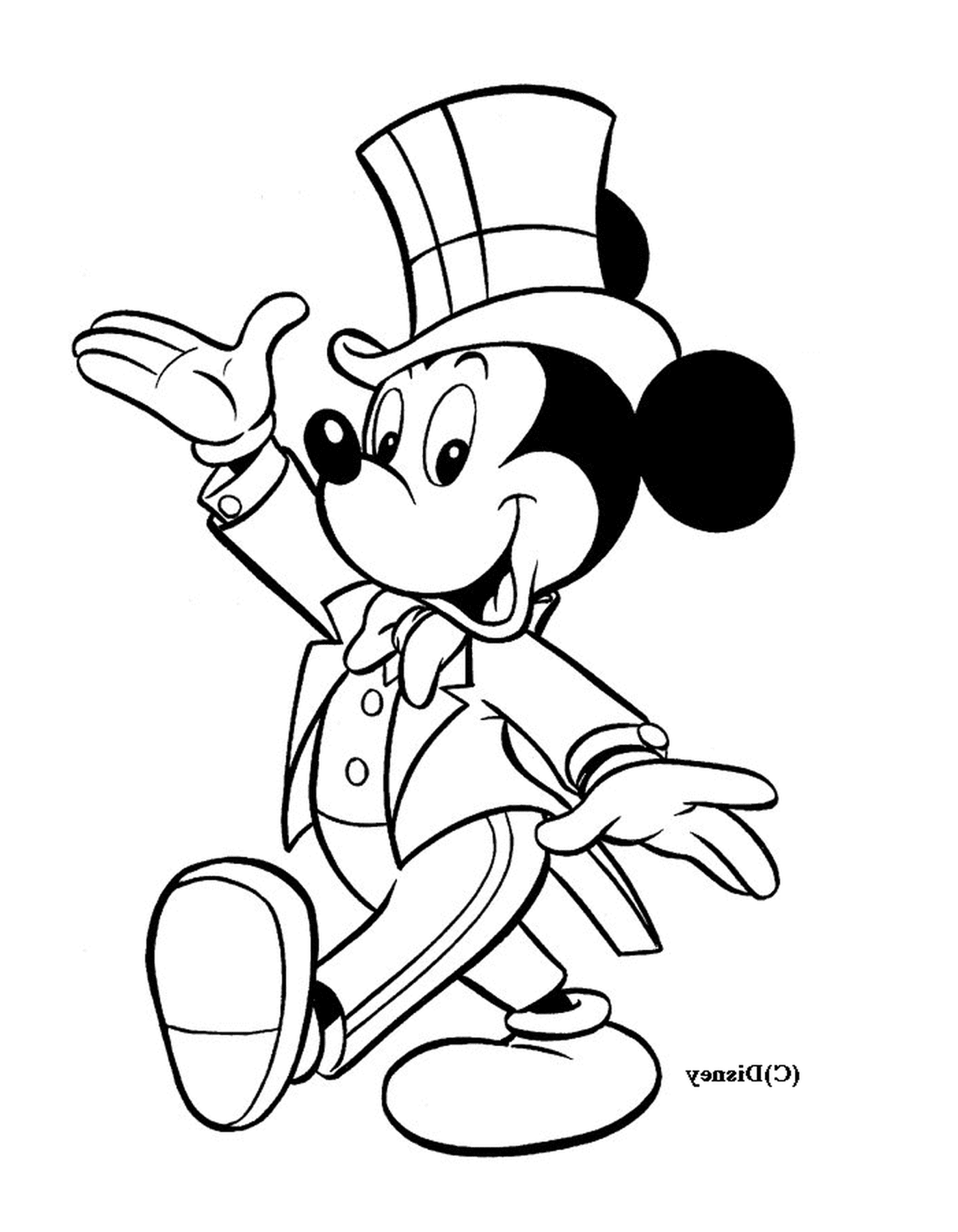  Mickey in tuxedo: wearing a top 