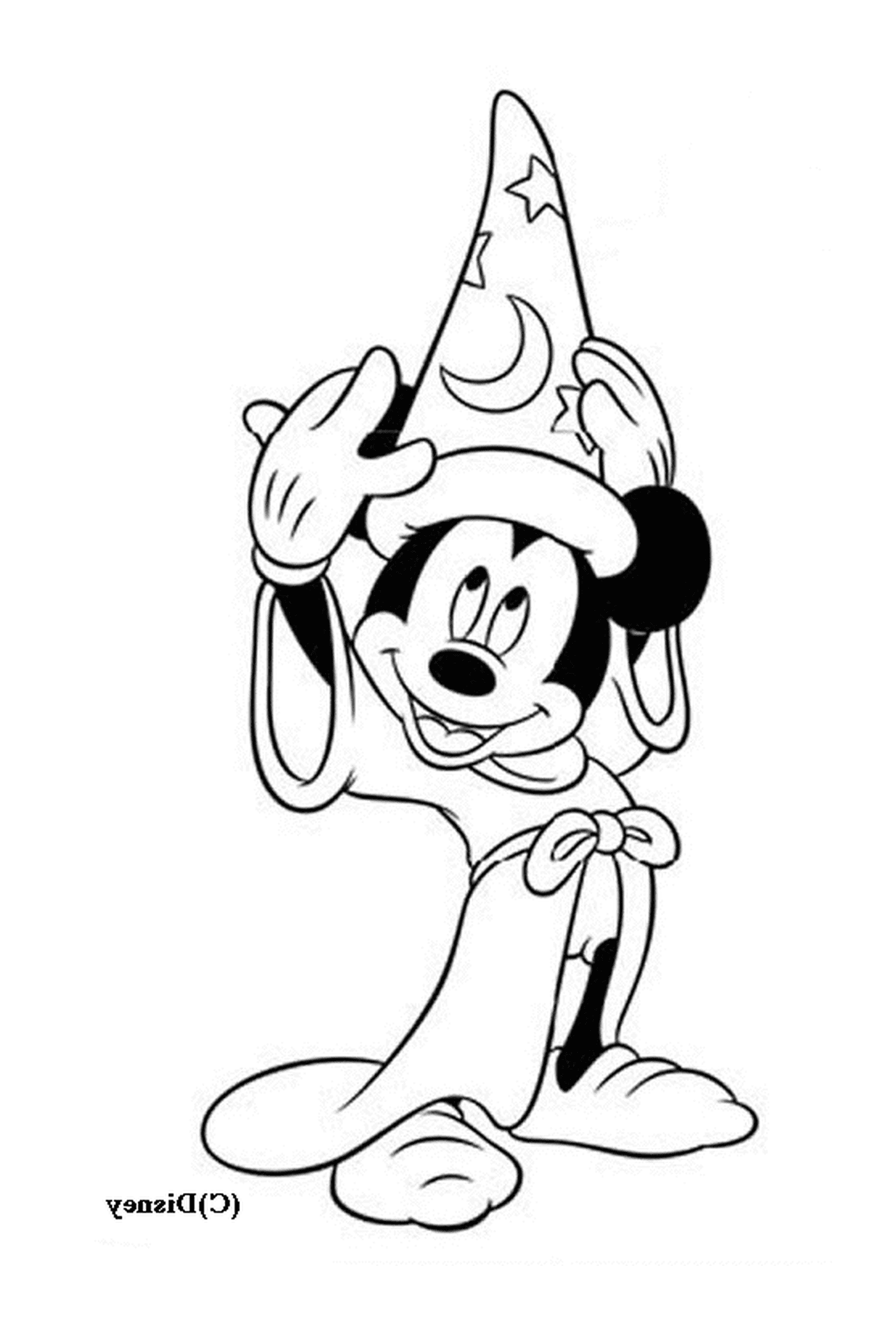  Mickey, it's magic: holding a hat in his hand 