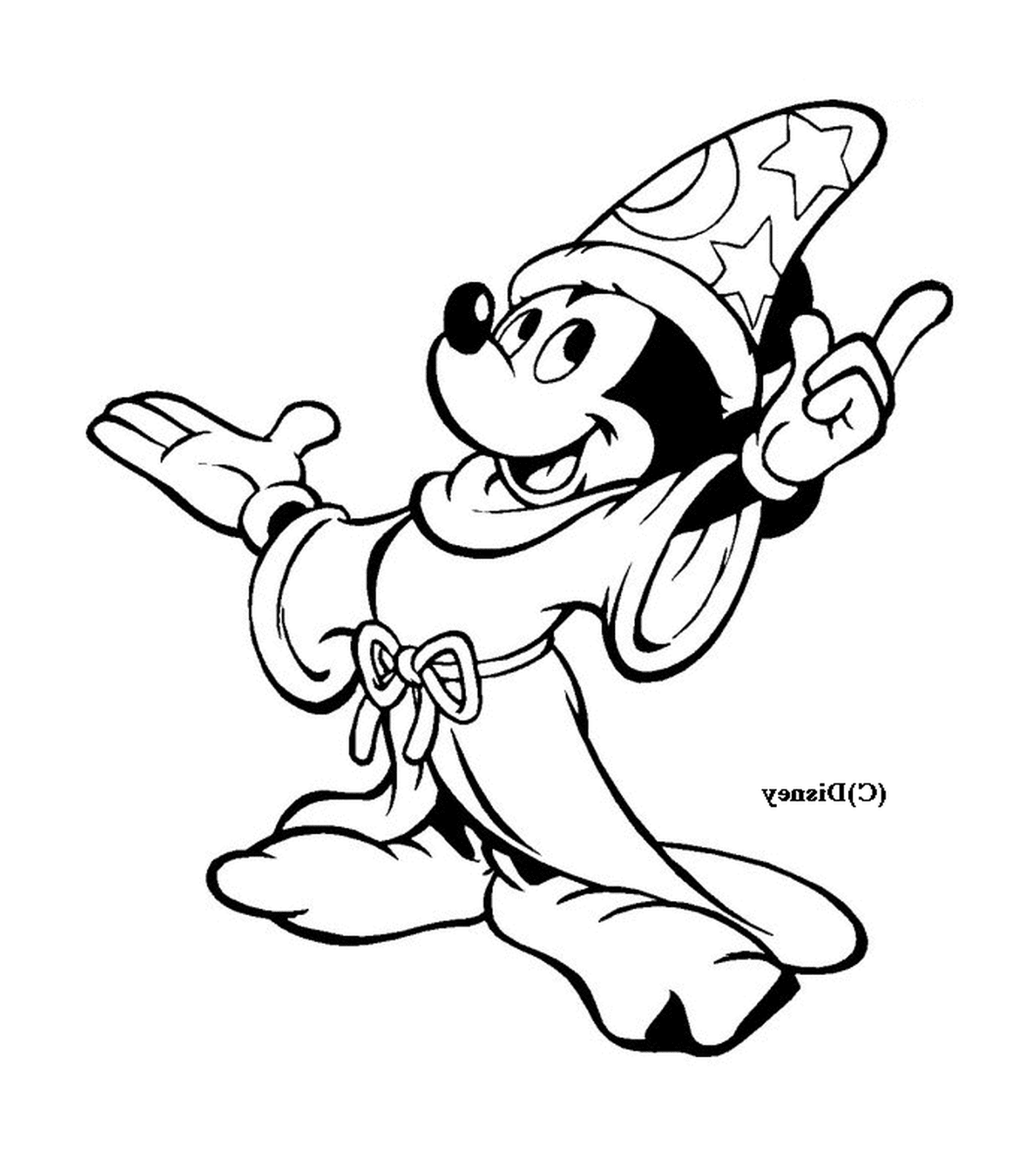  Mickey es un mago excepcional, con un sombrero 