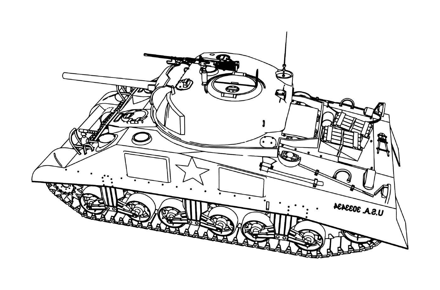  Panzer Char Dassault der amerikanischen Armee (USA): ein Panzer mit einem Stern 
