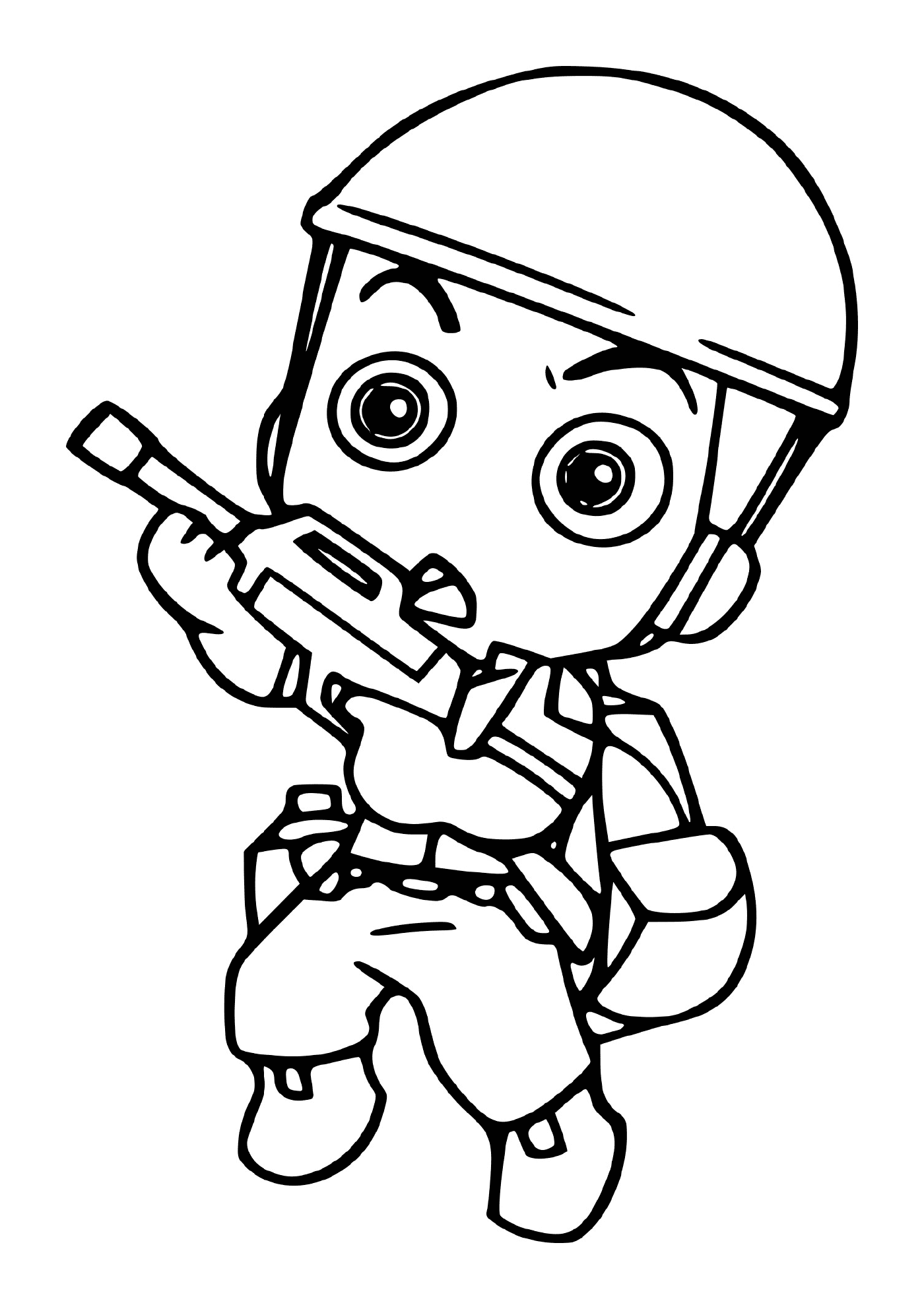  Mini military soldier with weapon: a man holding a screwdriver 