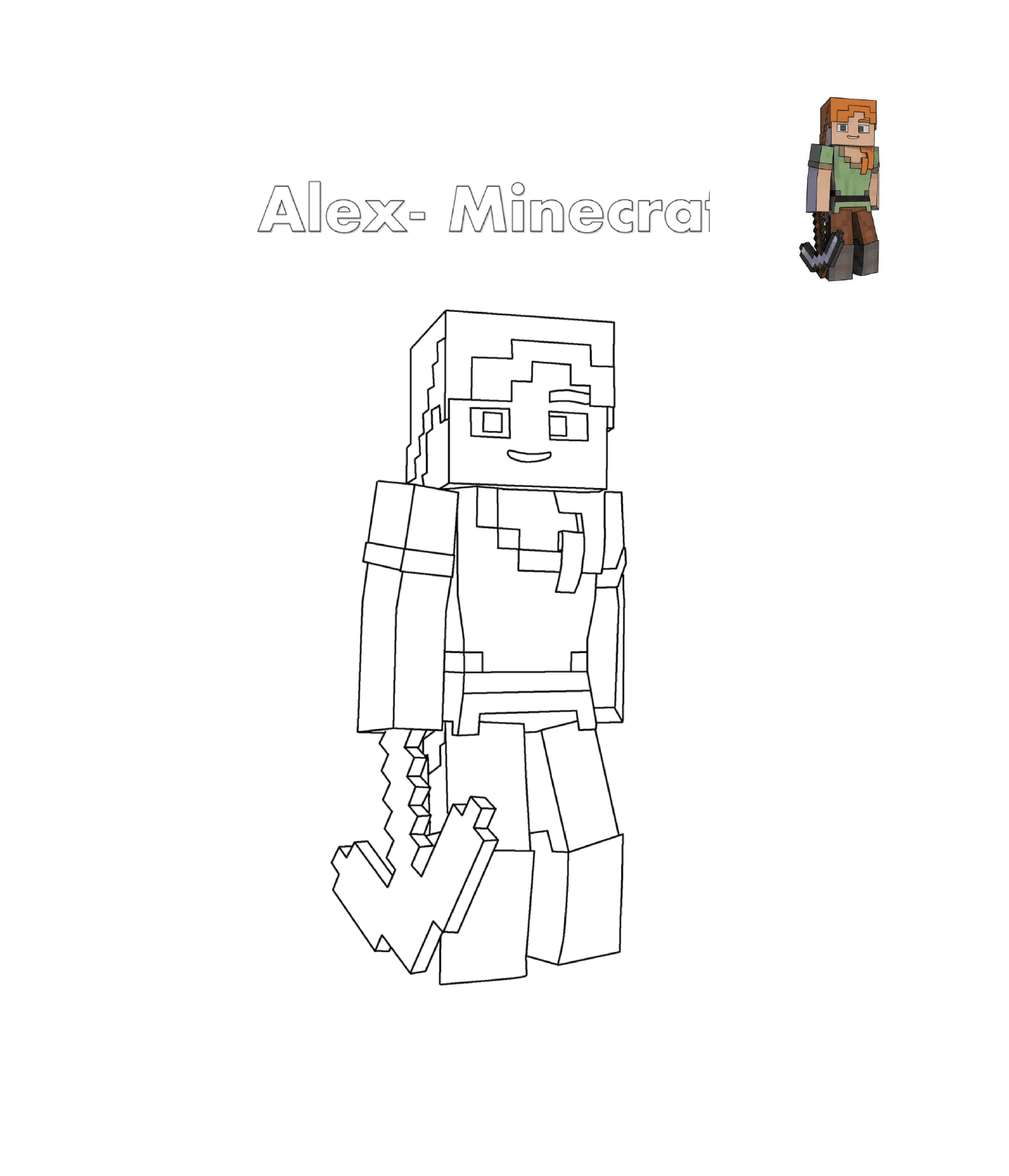  Alex de Minecraft: un adulto 