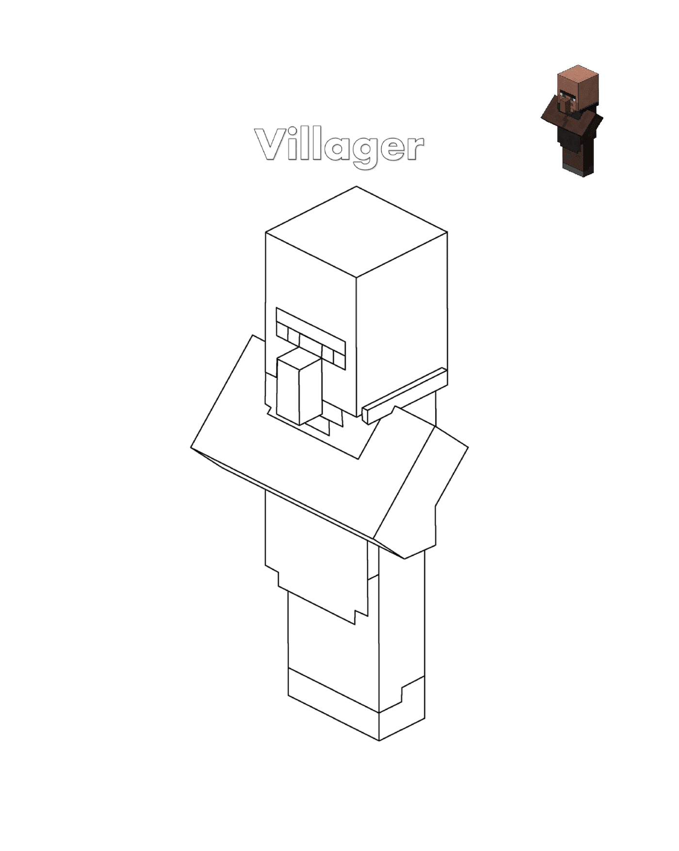  Villager Minecraft: a villager from a video game 