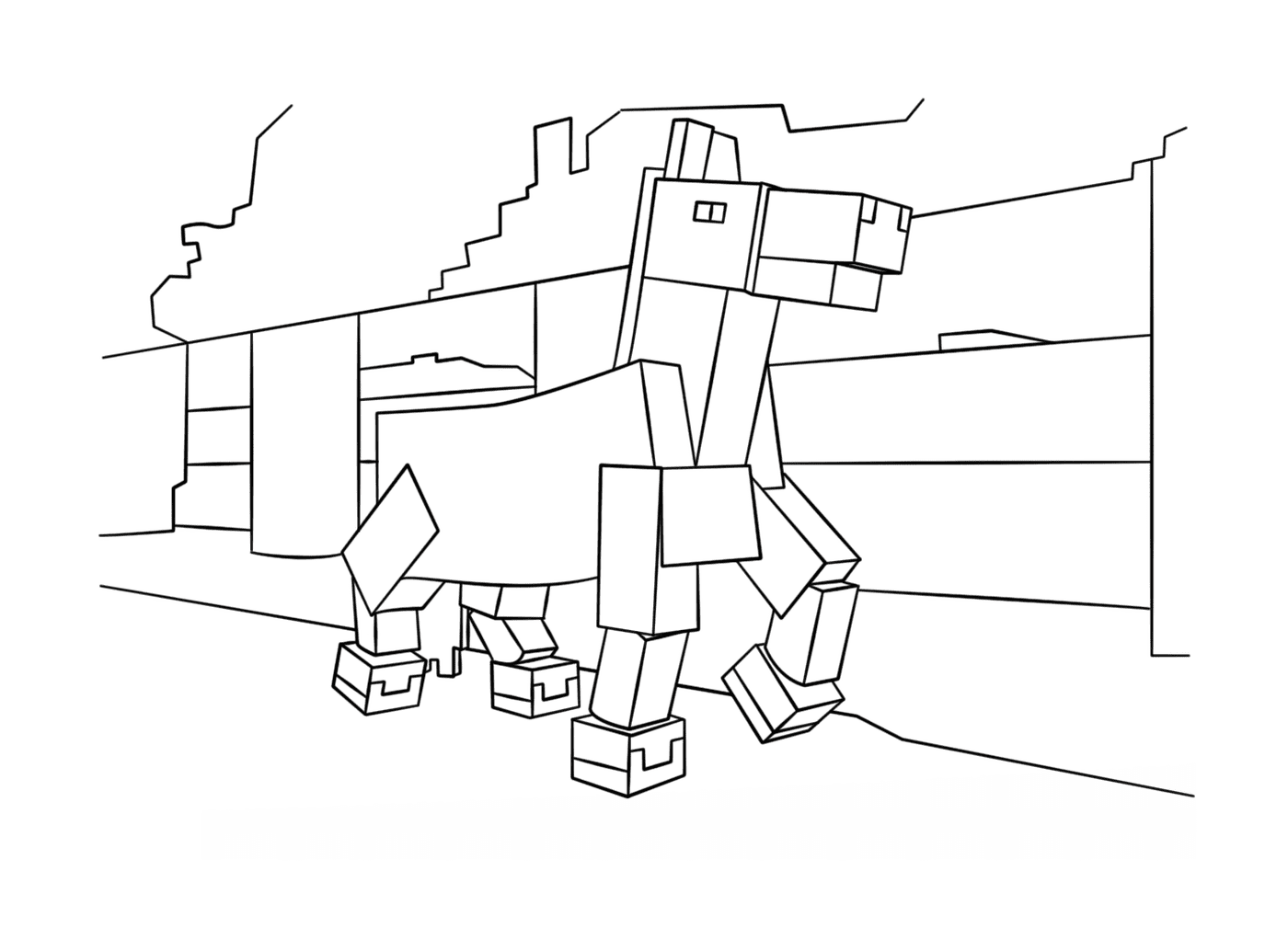  Pferd Minecraft in Pixel 