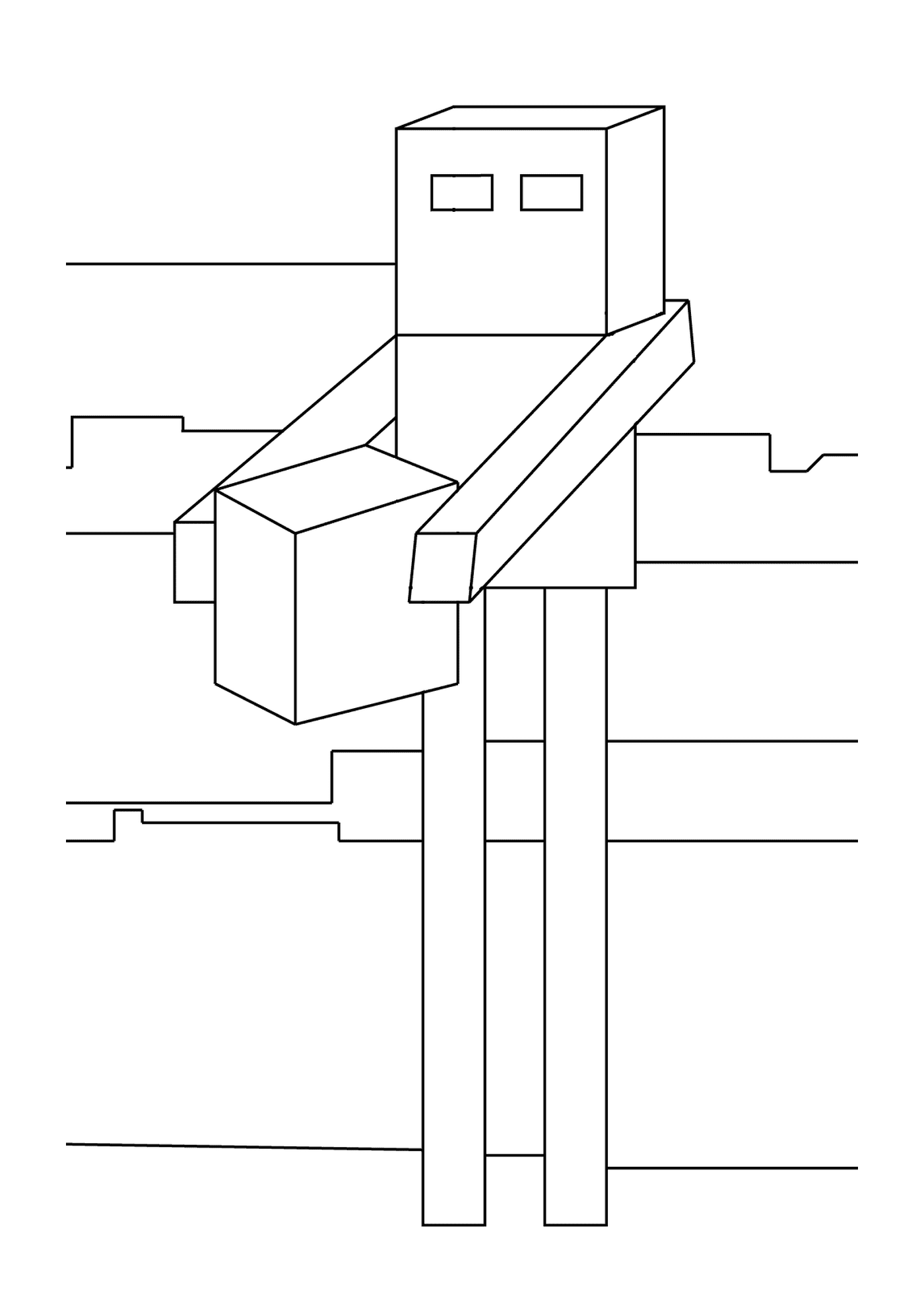  Cubo abstracto en un poste 