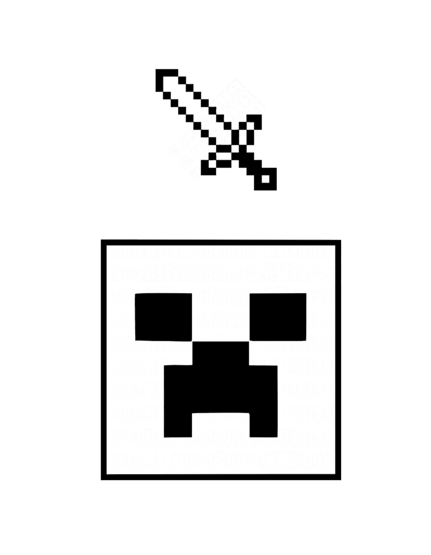 Creeper with a Minecraft sword 