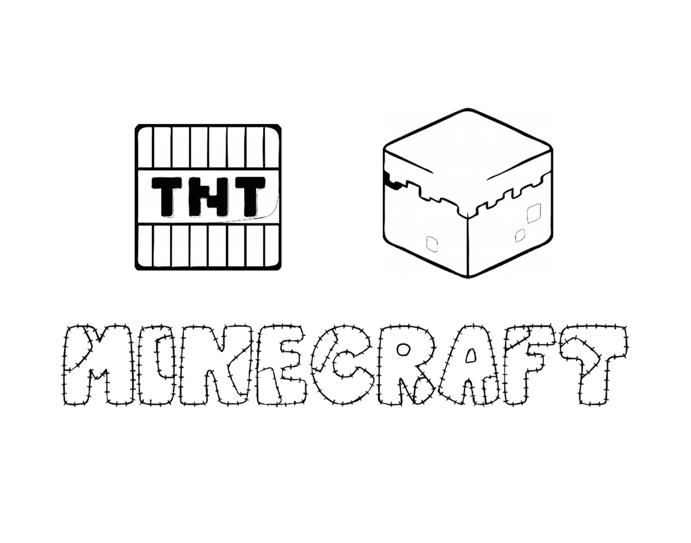  Logotipo para colorear Minecraft 