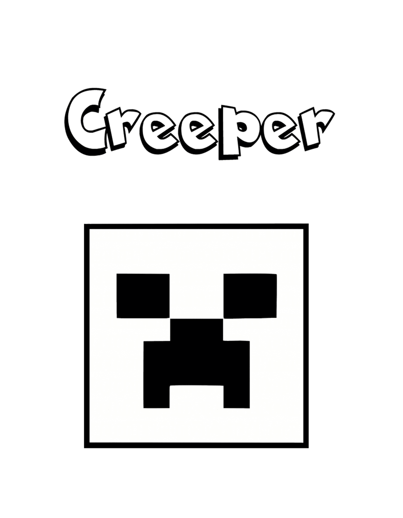  Cara icónica de Creeper 