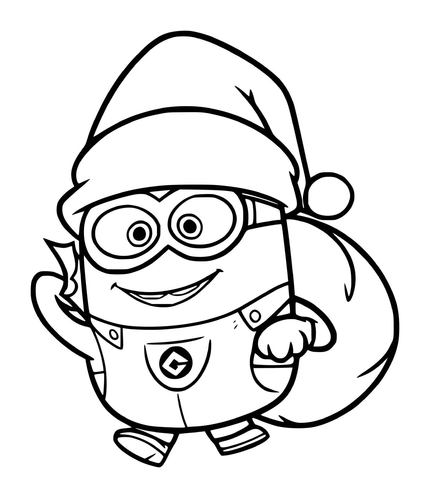  Minion in Santa's costume 