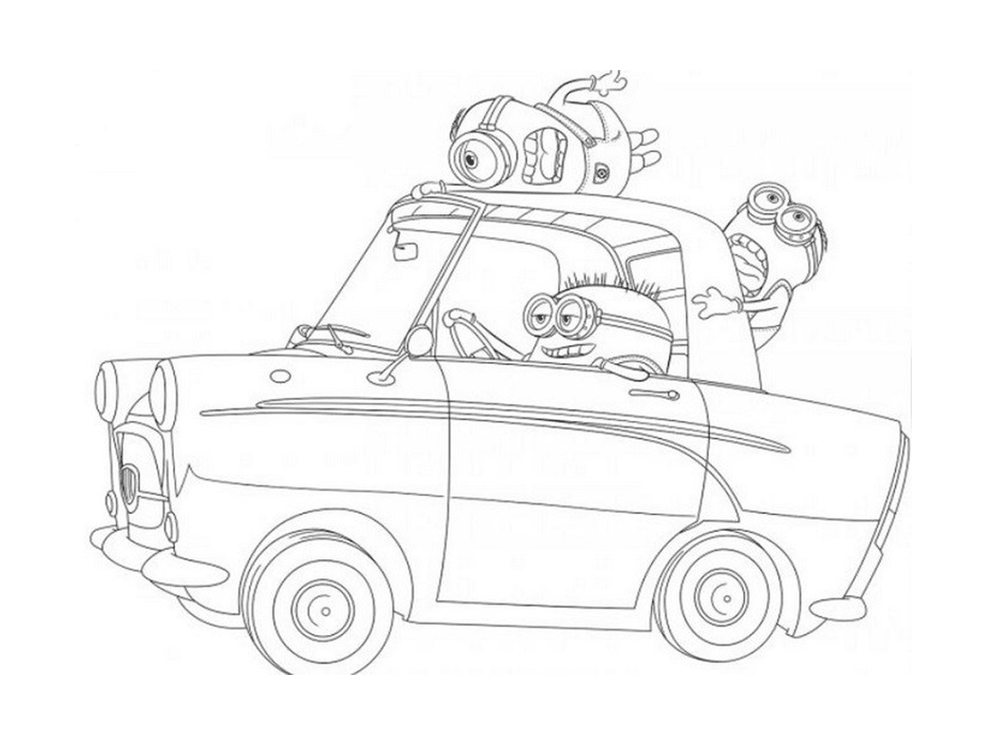  Ratón y Malo, grupo en un coche 