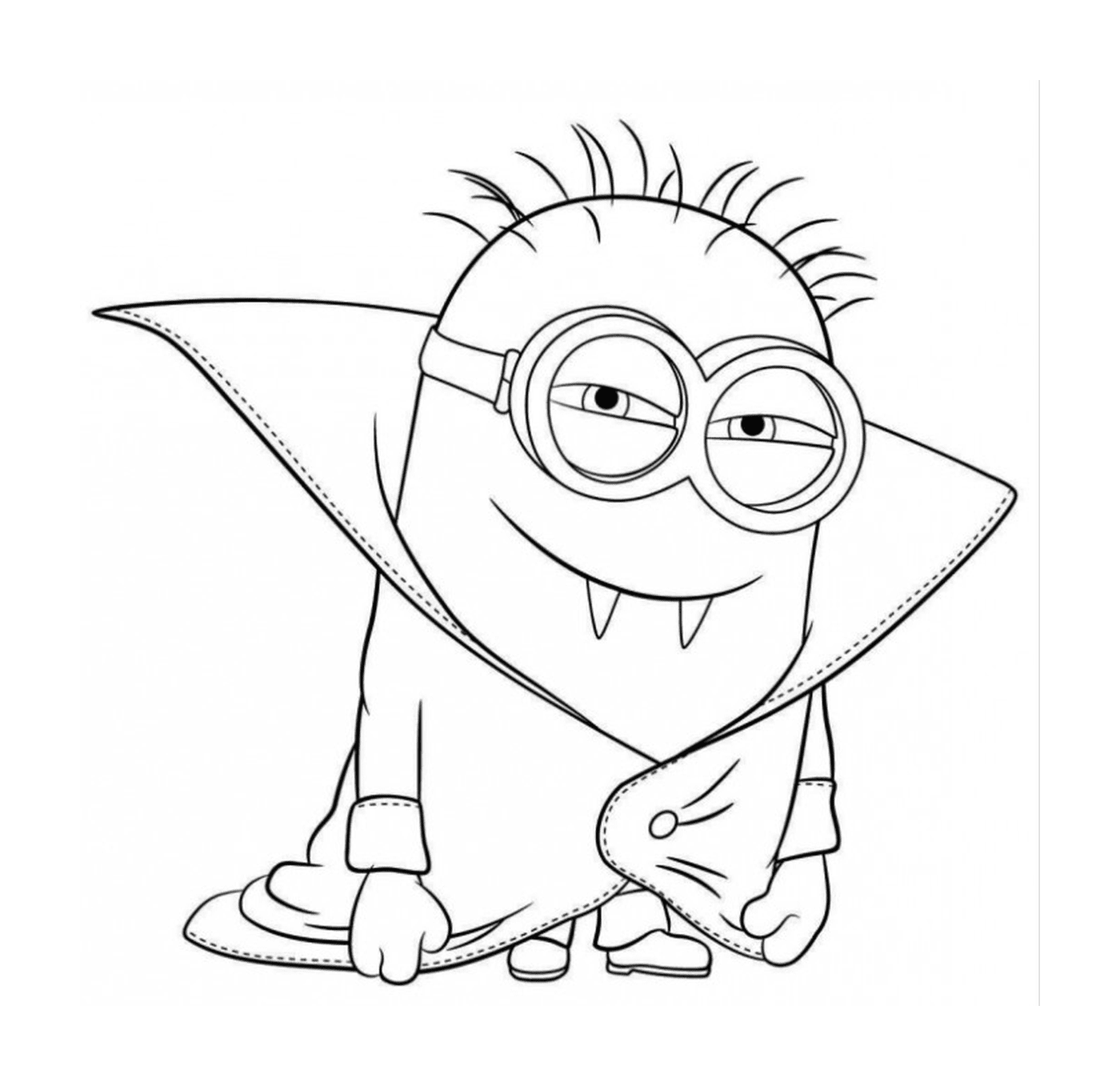  Vampire minion for Halloween, glasses on the nose 