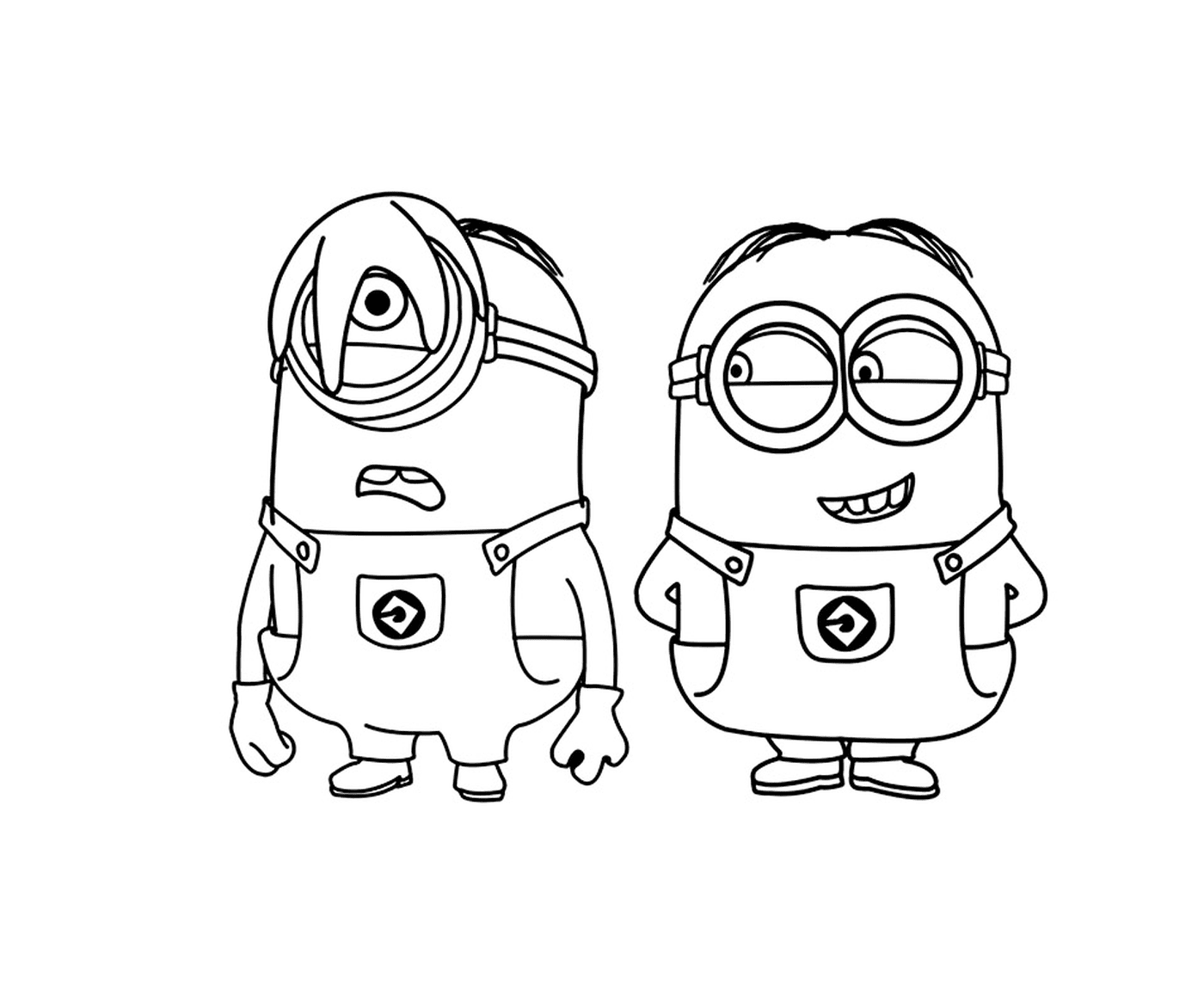 Two Minions laugh together 