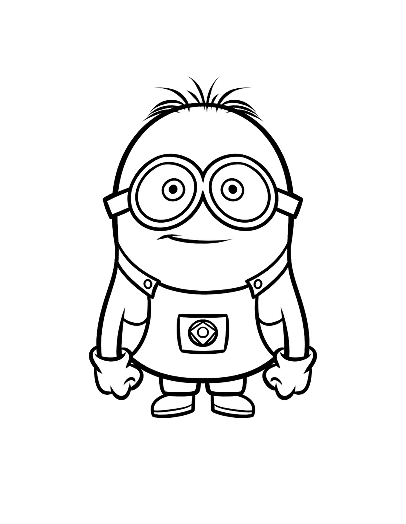  Young Minion with glasses, animated character 