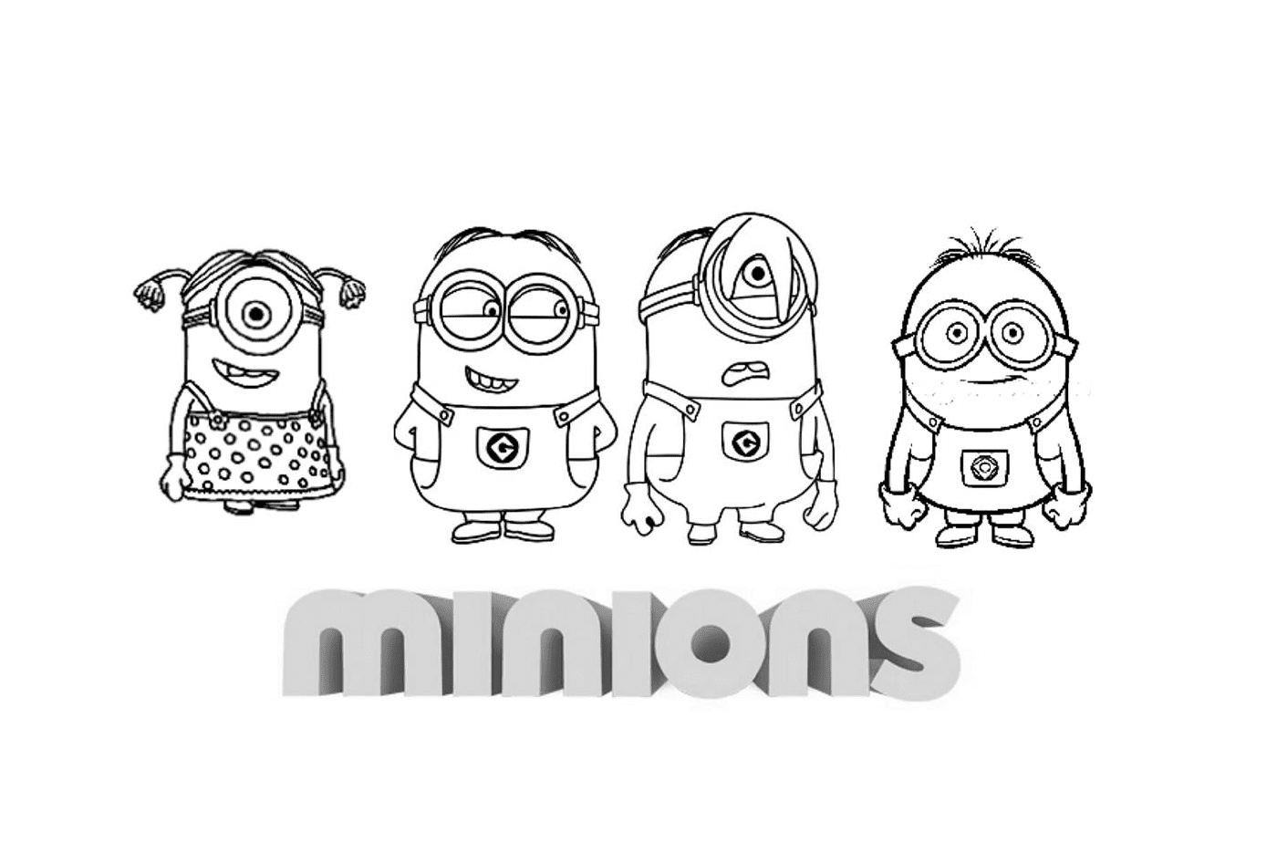  Small family minion, characters in row 