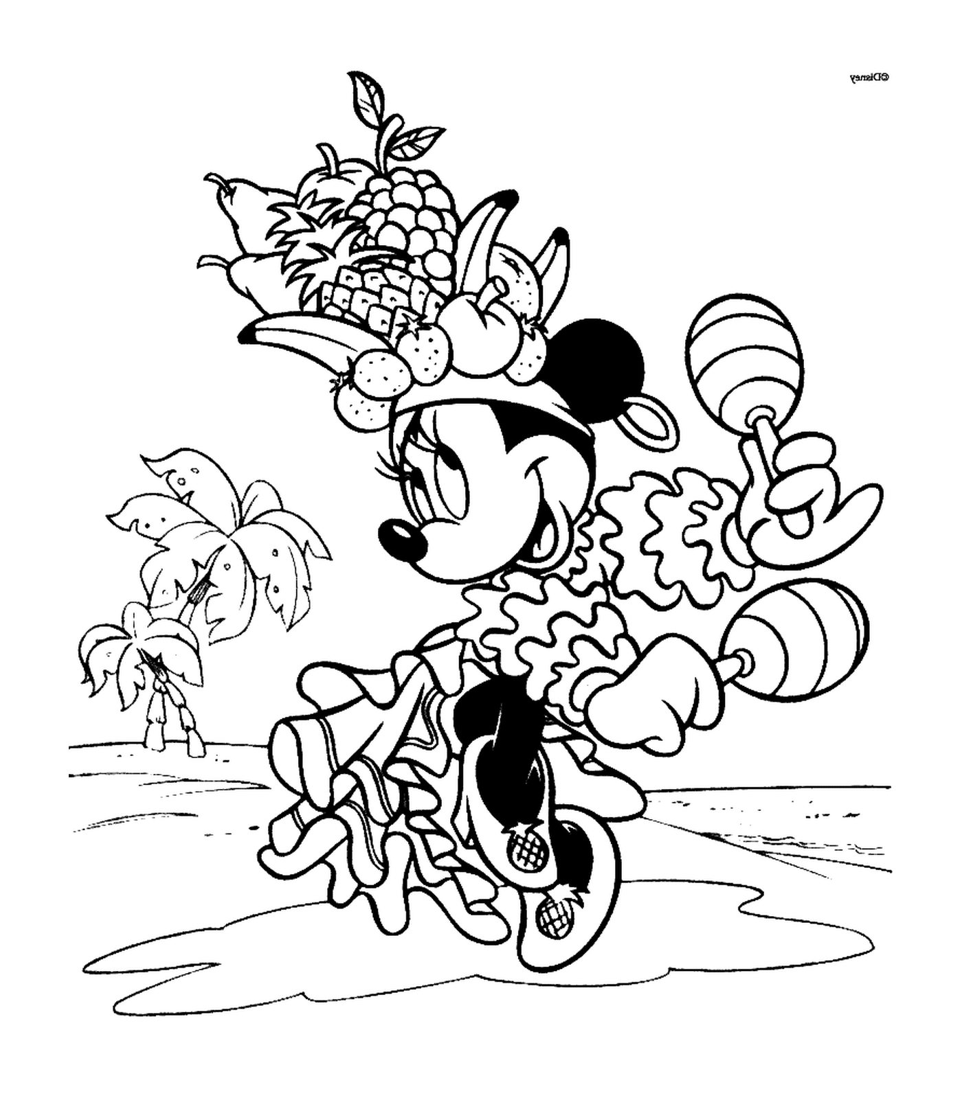  Minnie as a dancer of the islands 