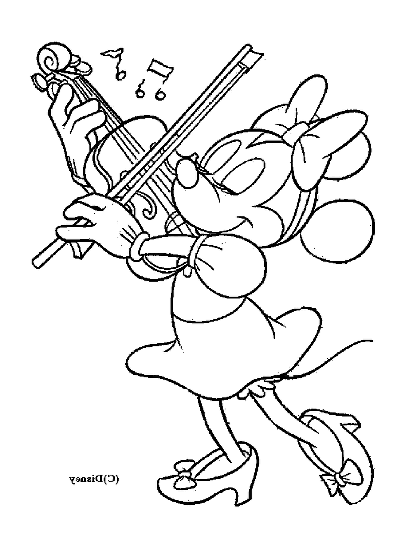  Минни играет на скрипке 