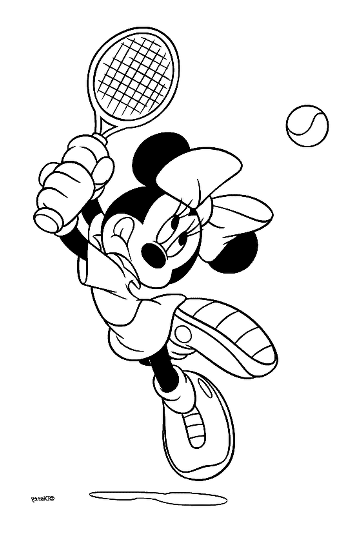  Minnie playing tennis 