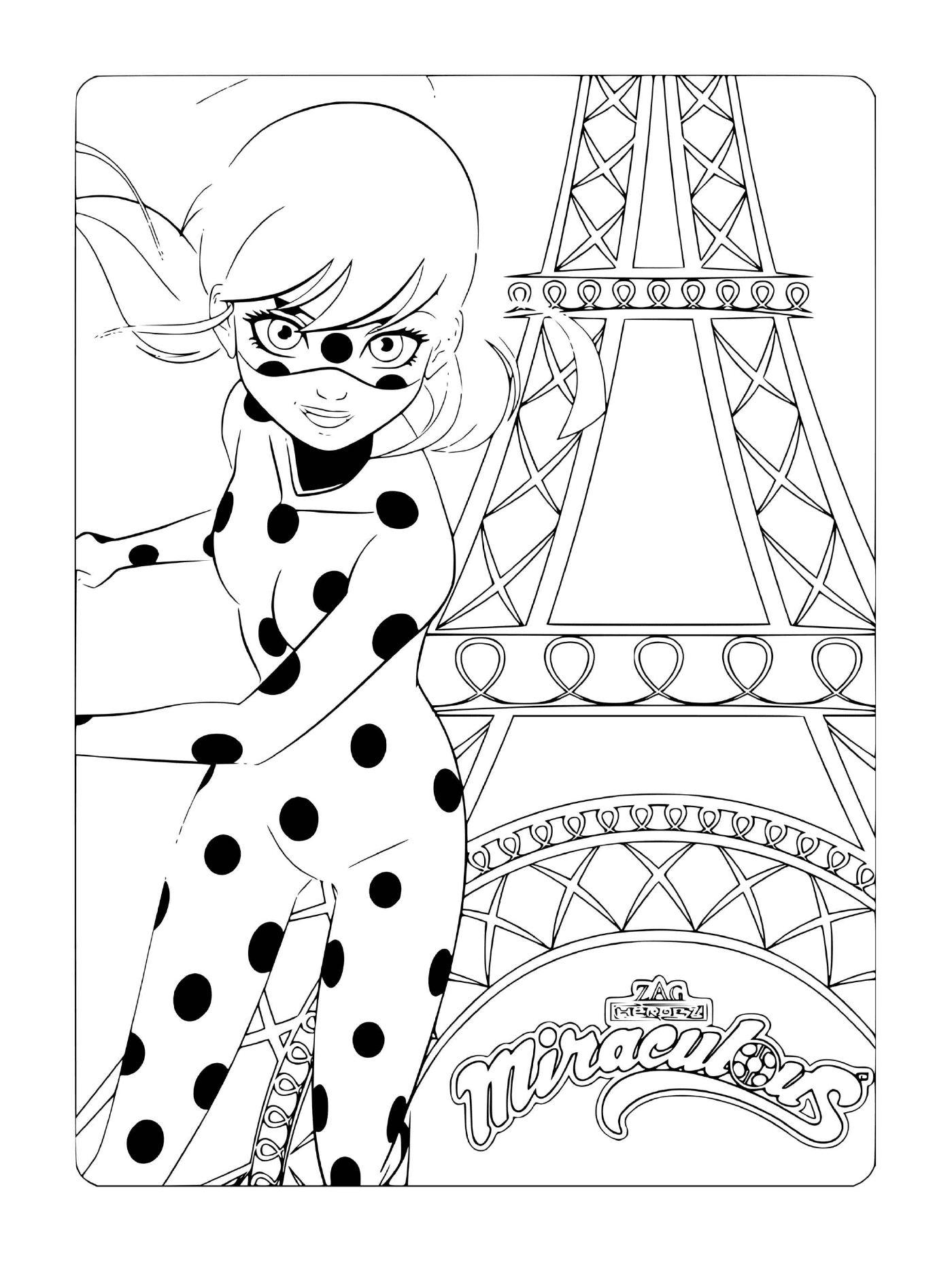  Marinette, Ladybug under the Eiffel Tower 
