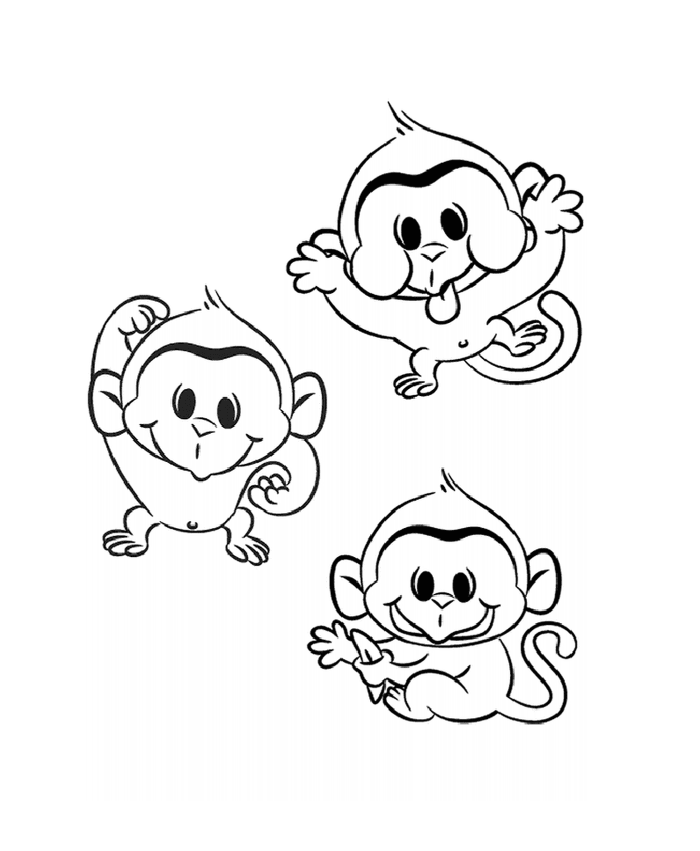 Три маленьких обезьянки 