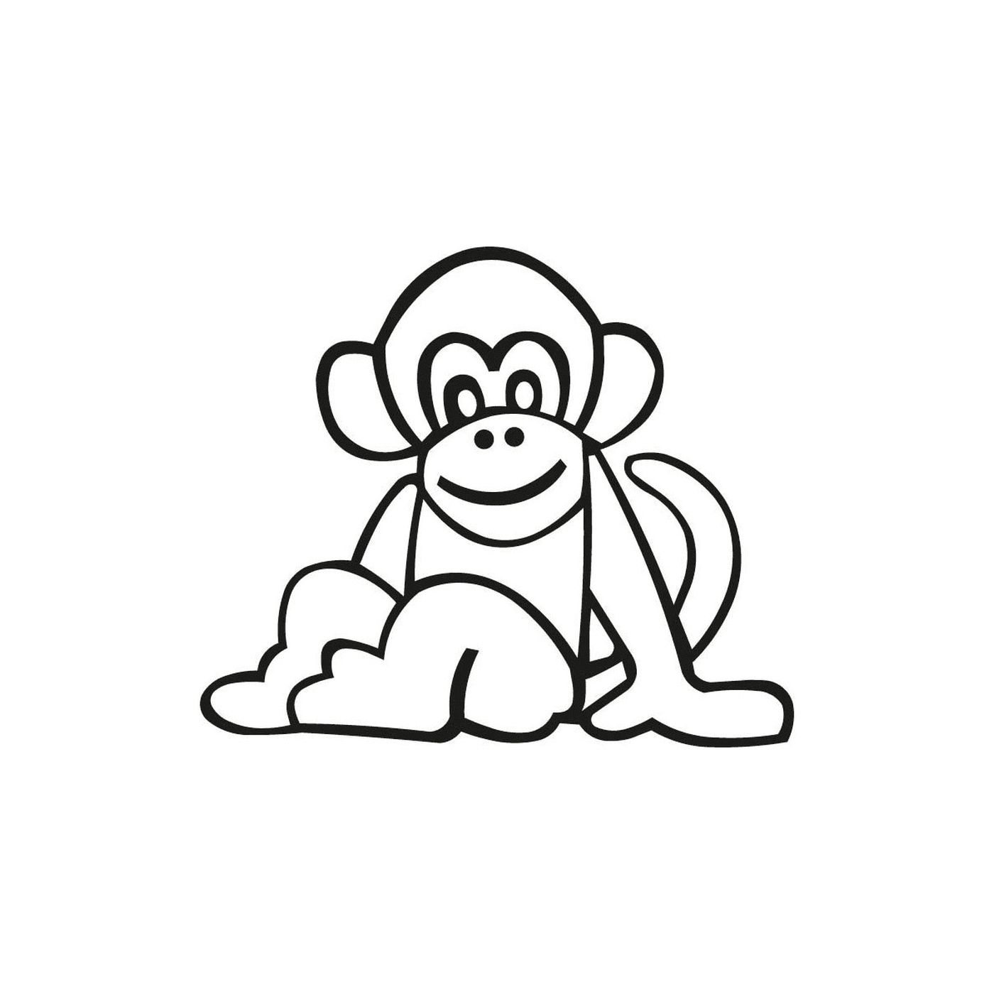  Scimmia facile da disegnare 
