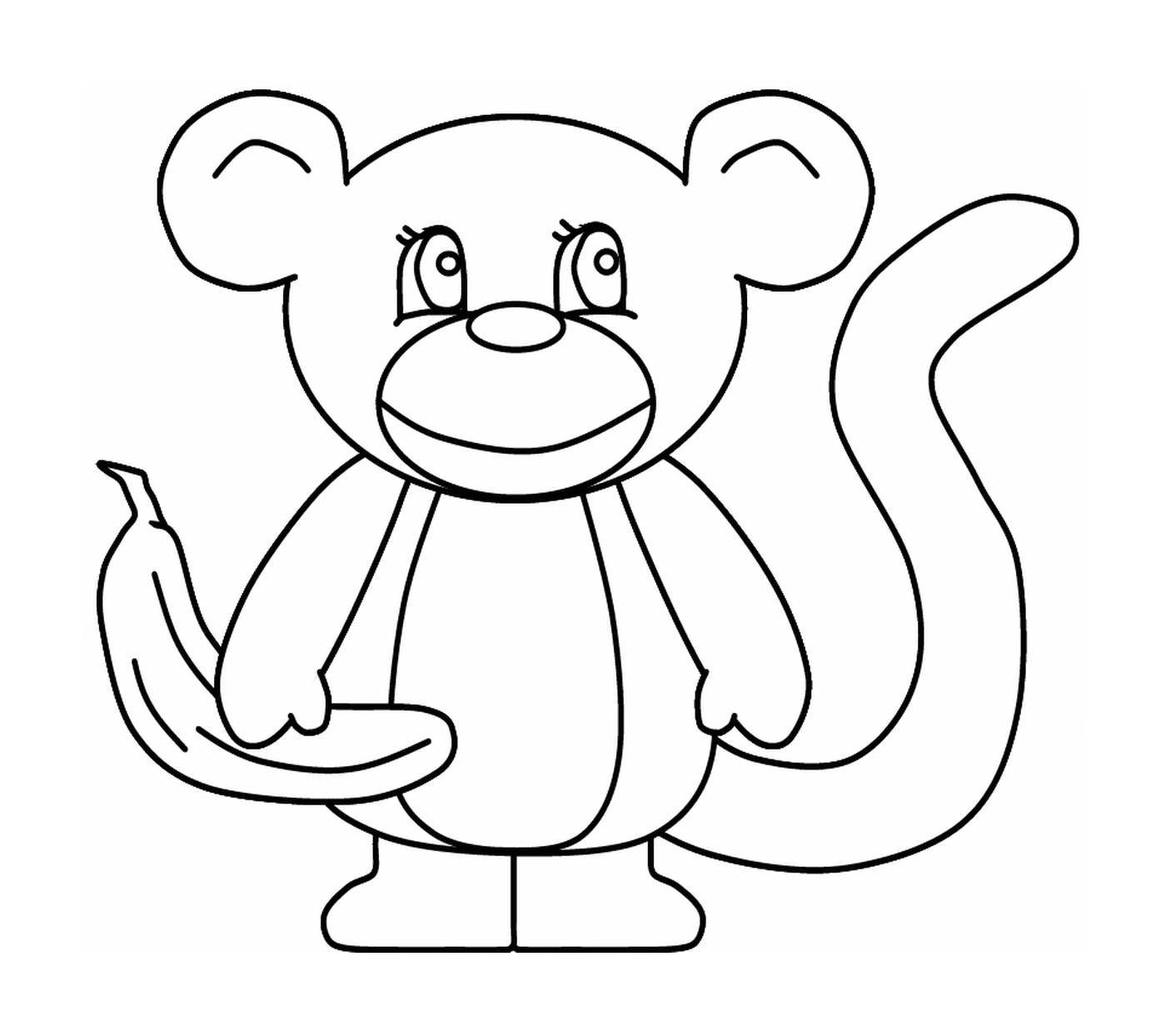  Scimmia con una banana 