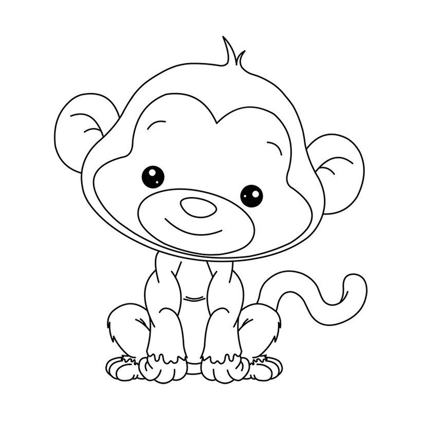  Очаровательная обезьяна для детей 