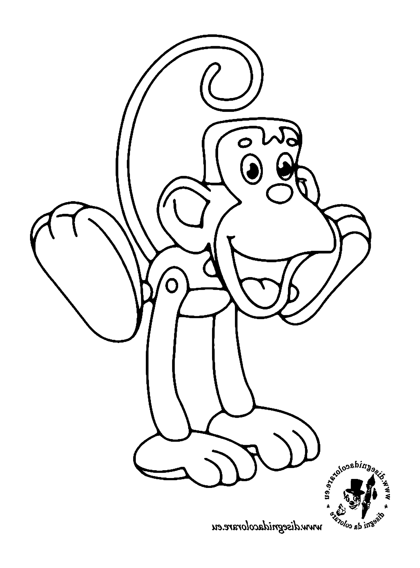  Scimmia divertente ha un telefono 