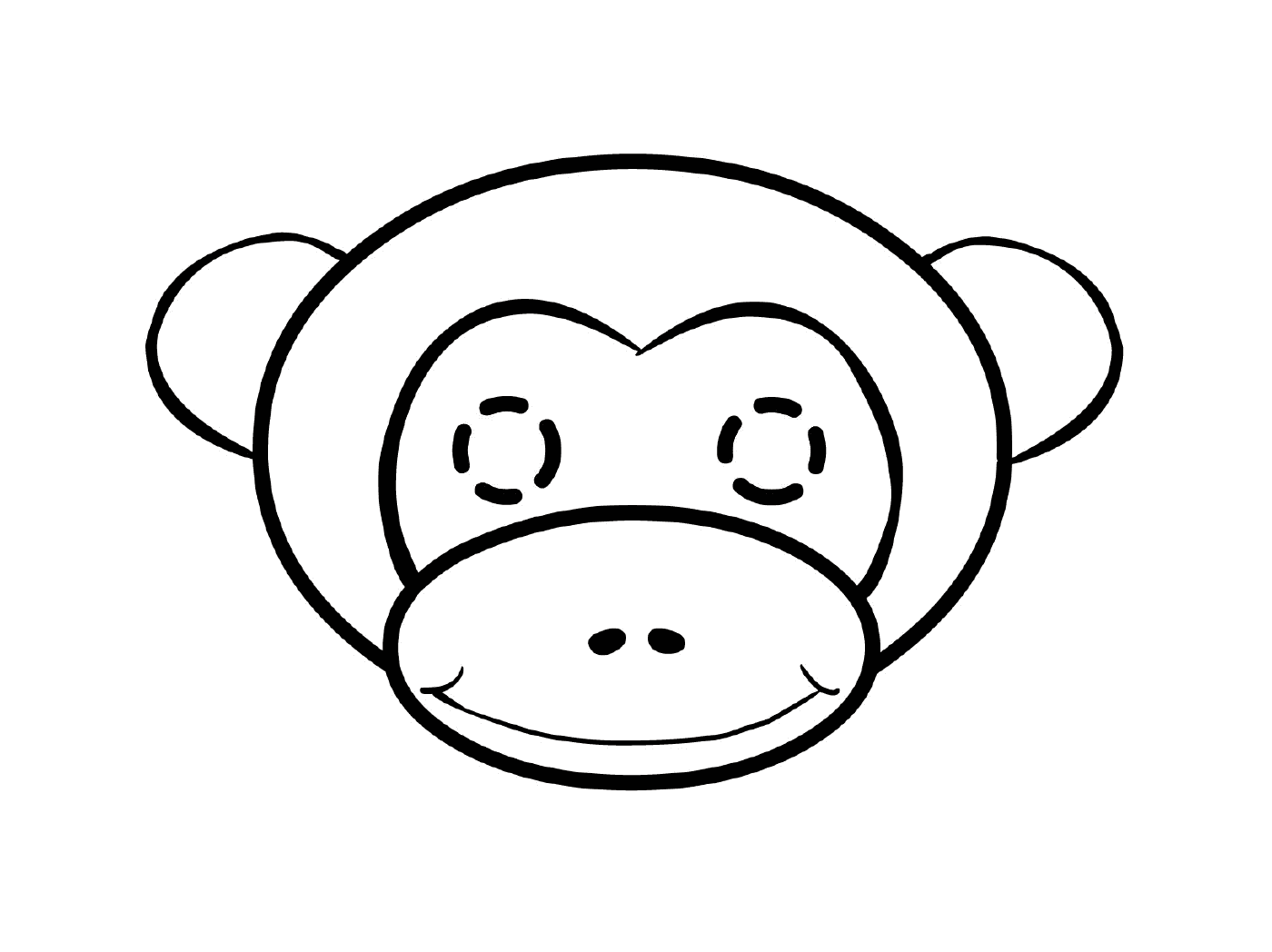  Cabeza de mono adorable 