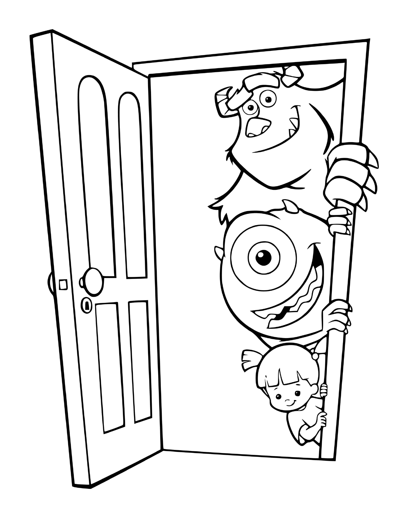  Group of people hanging on a door 