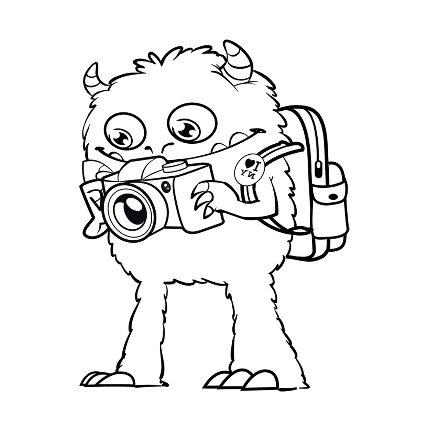  Tourist monster with camera 