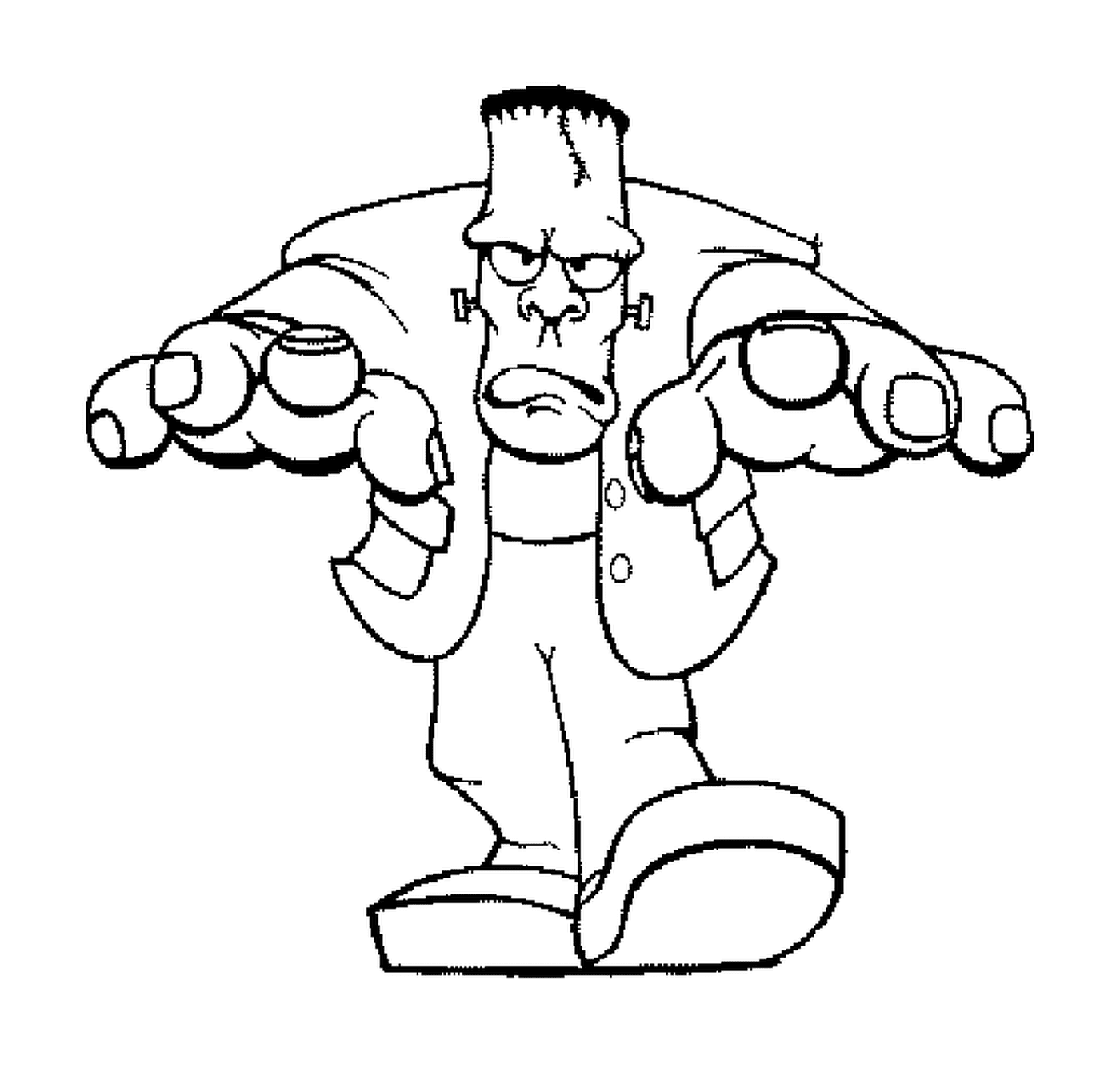  Frankenstein cartoon hands 