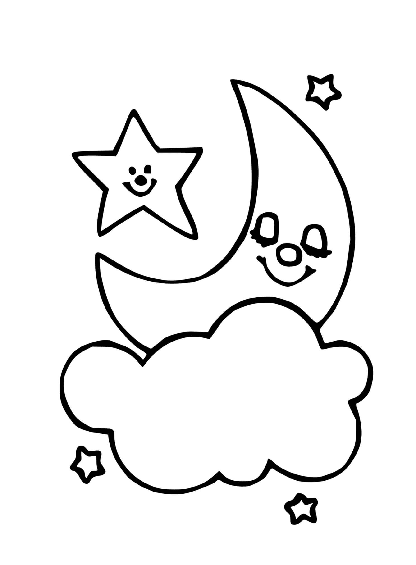  Felice stella e luna addormentata 