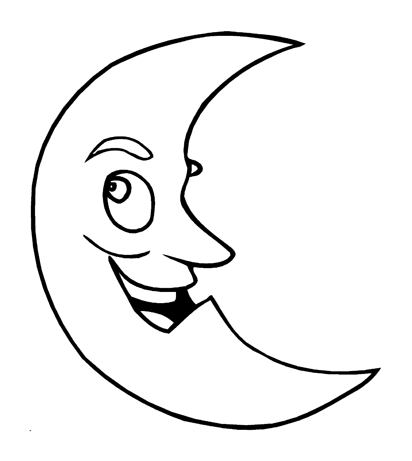  Mond mit einem lächelnden Gesicht 