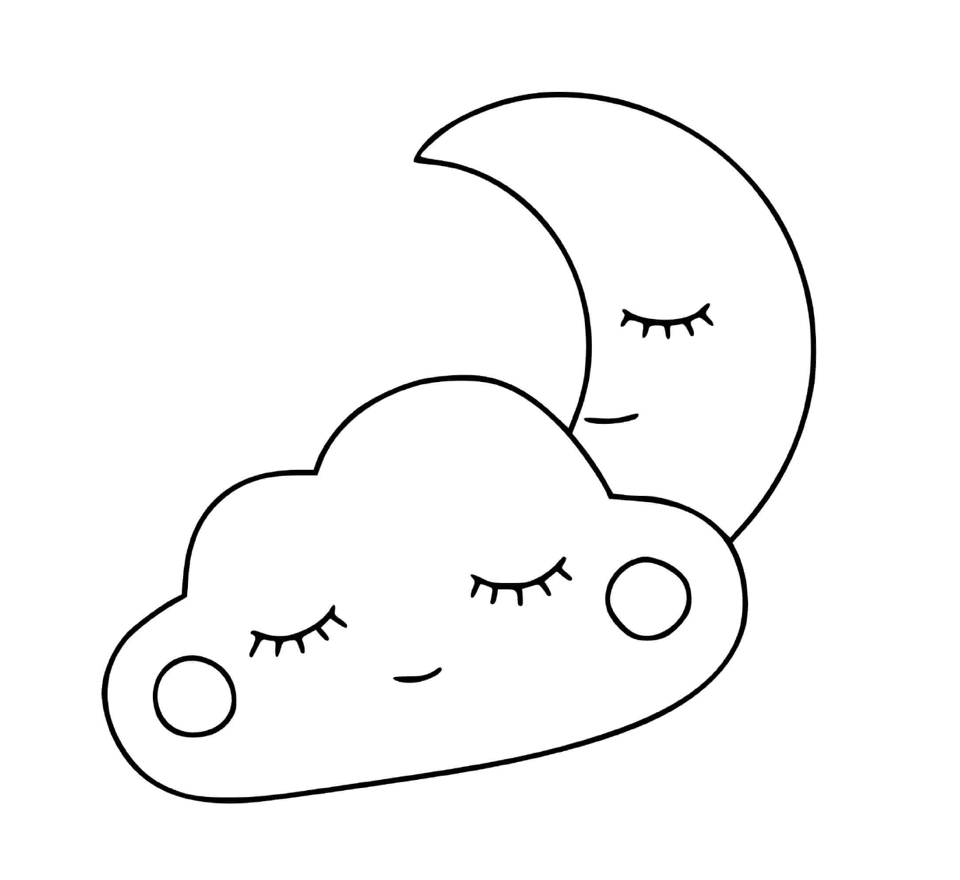  Moon and cloud 