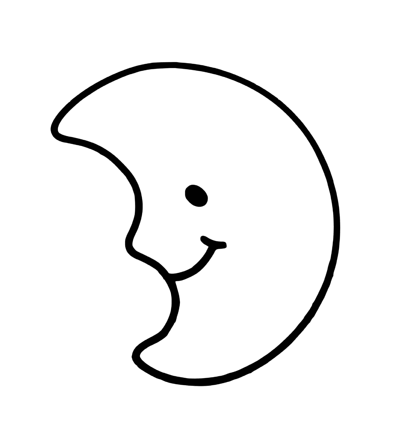  Moon crescent with a maternal smile 