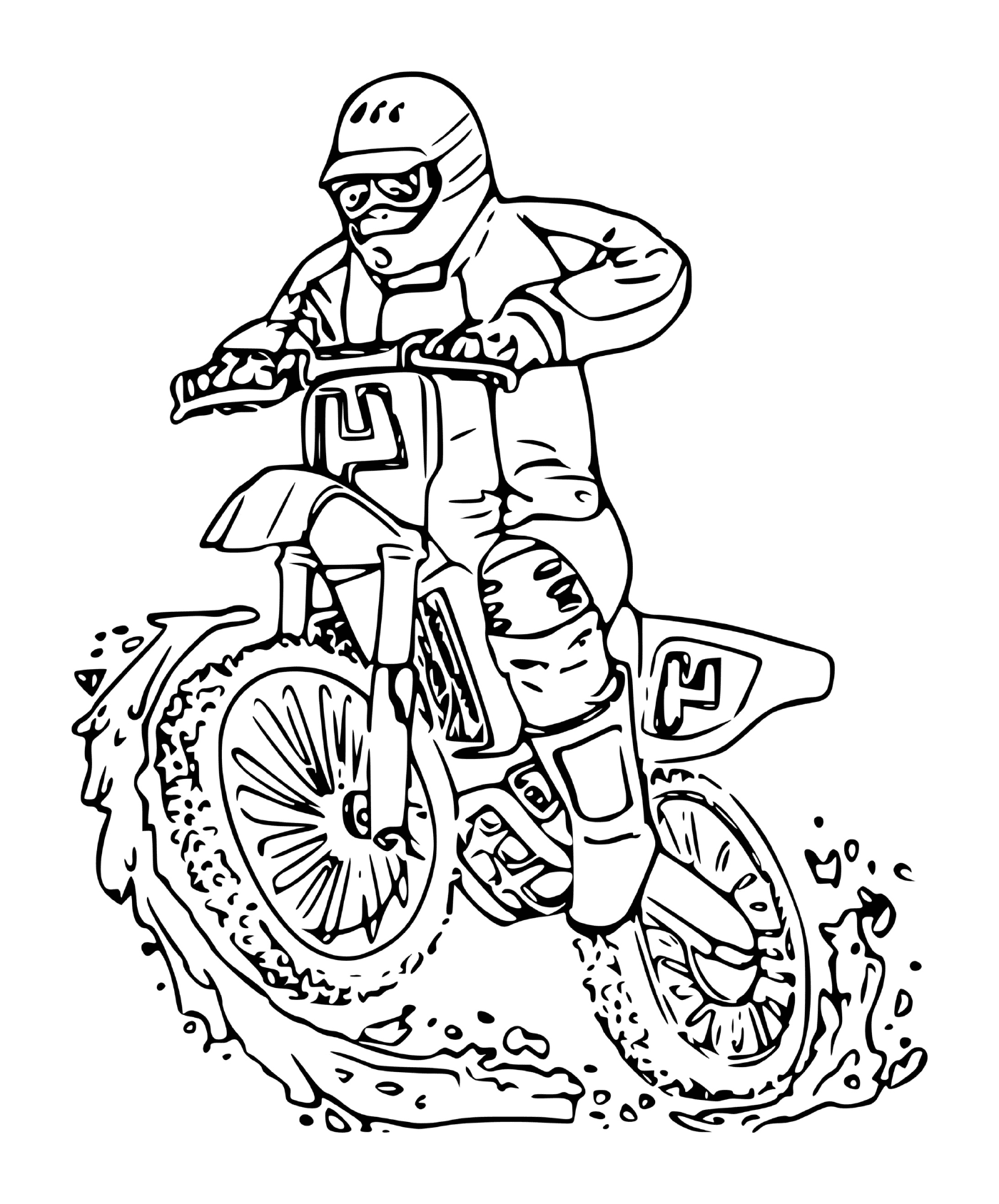  Mann auf Motorrad Kreuz 