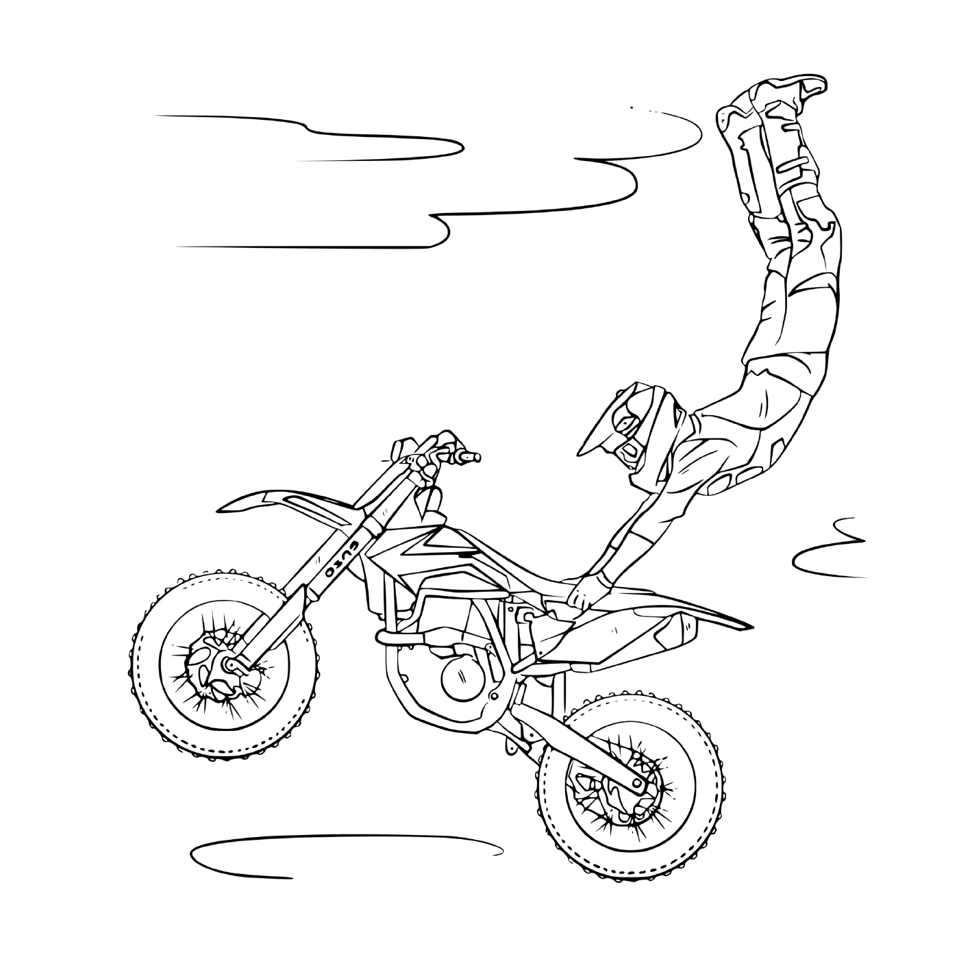  Person springen im Motocross 