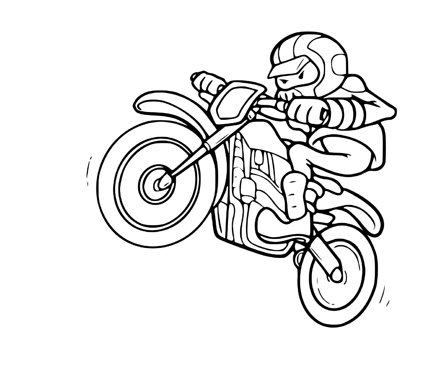  persona sulla croce del motociclo 