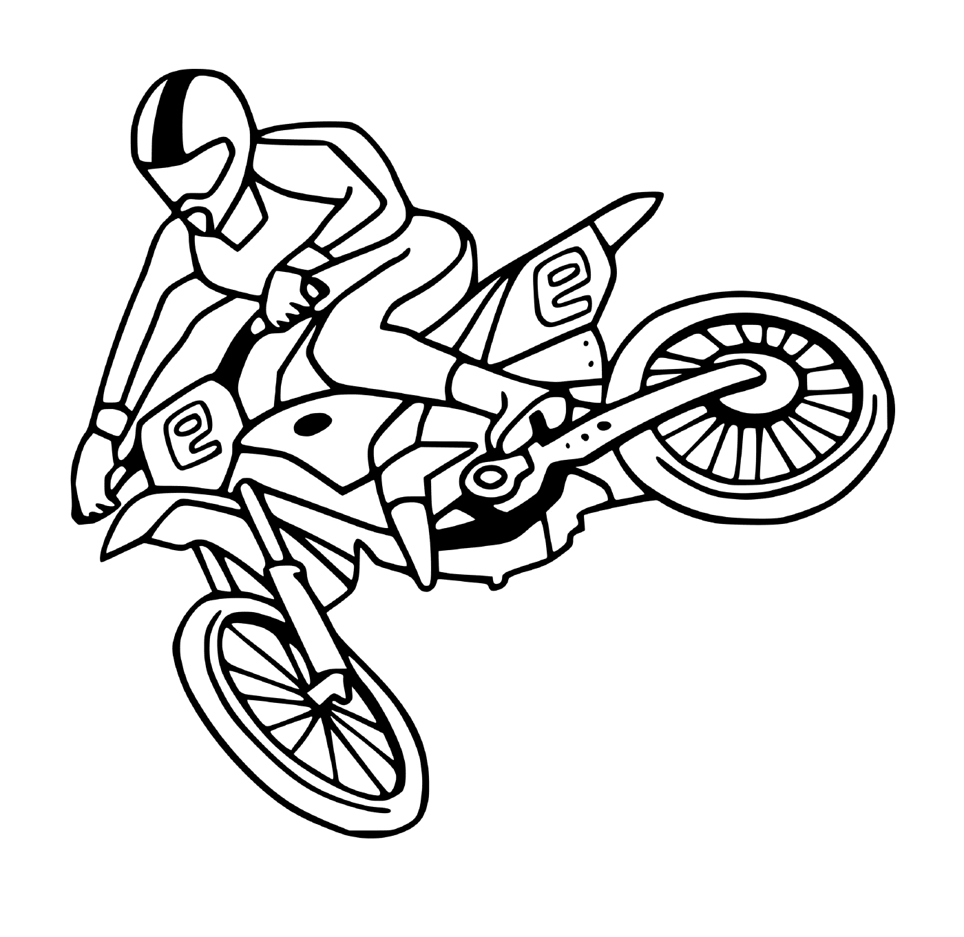  uomo su moto cross 