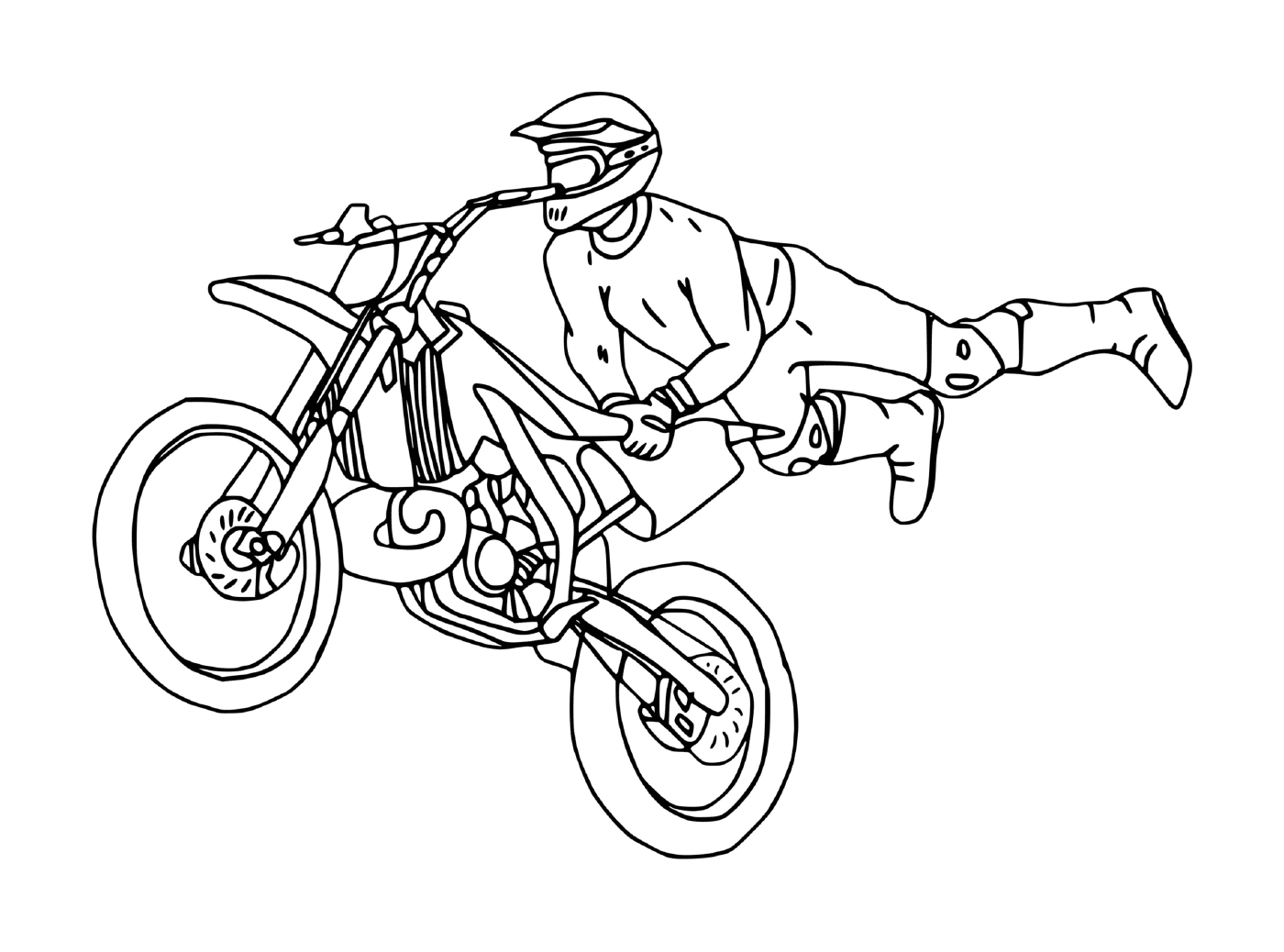  uomo su moto cross 