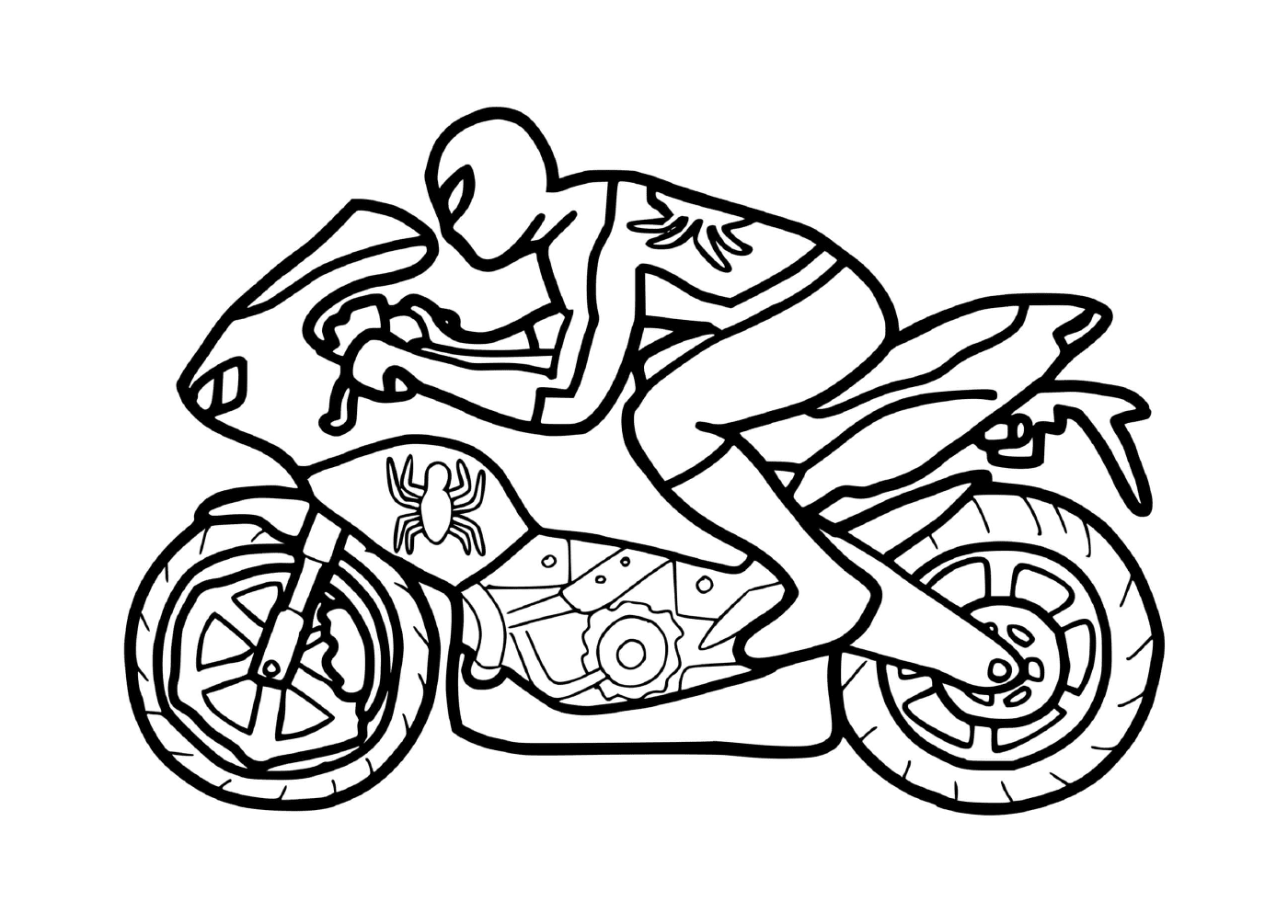  Moto Spiderman in full speed 