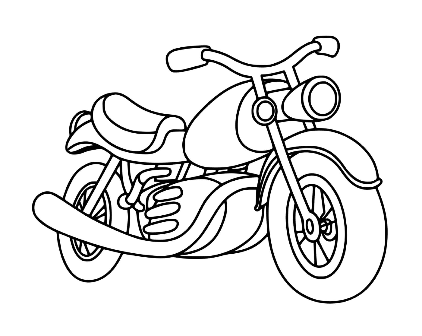  Klassisches Motorrad auf dem Boden platziert 