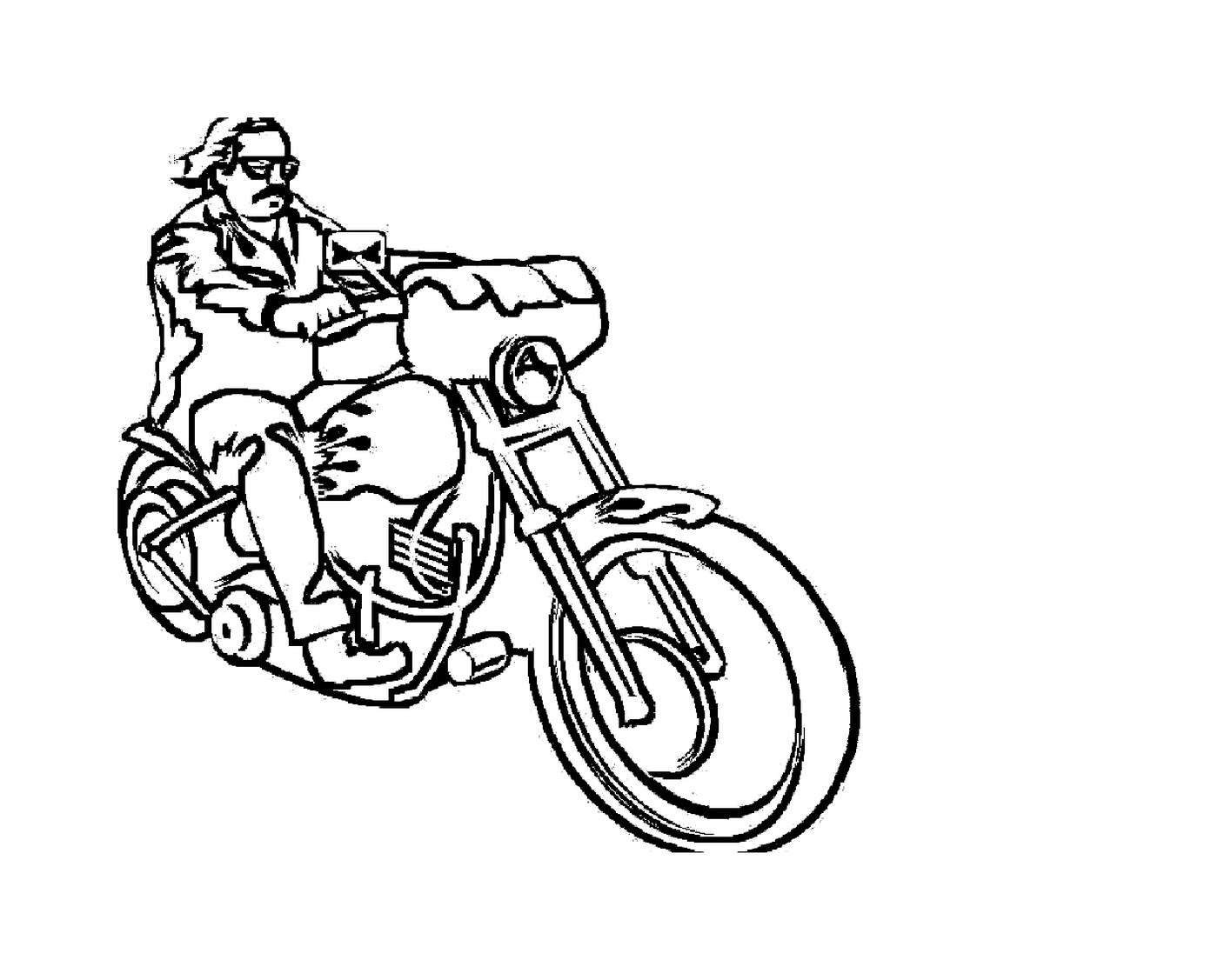  Mujer sentada en una motocicleta 