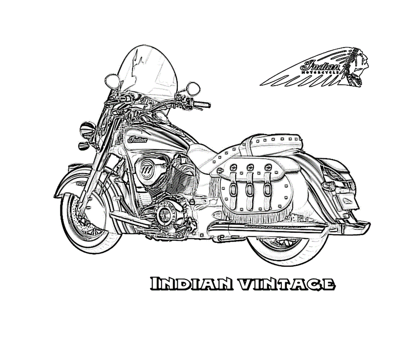  Moto indio vintage 