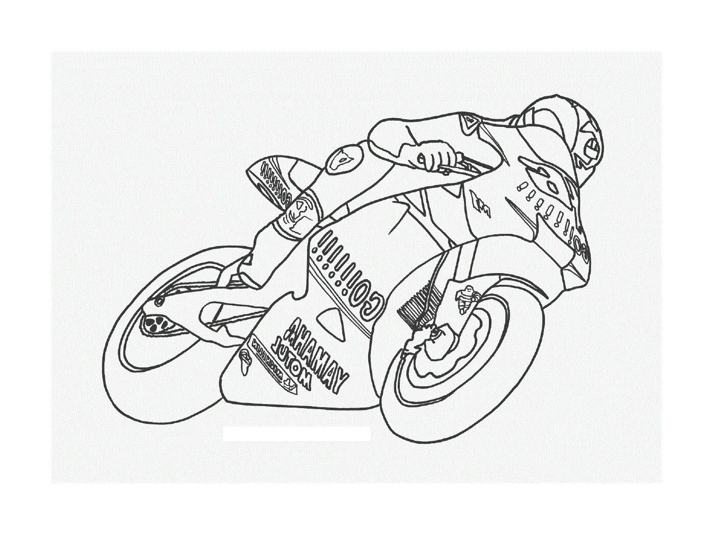  motocicleta con un jinete 