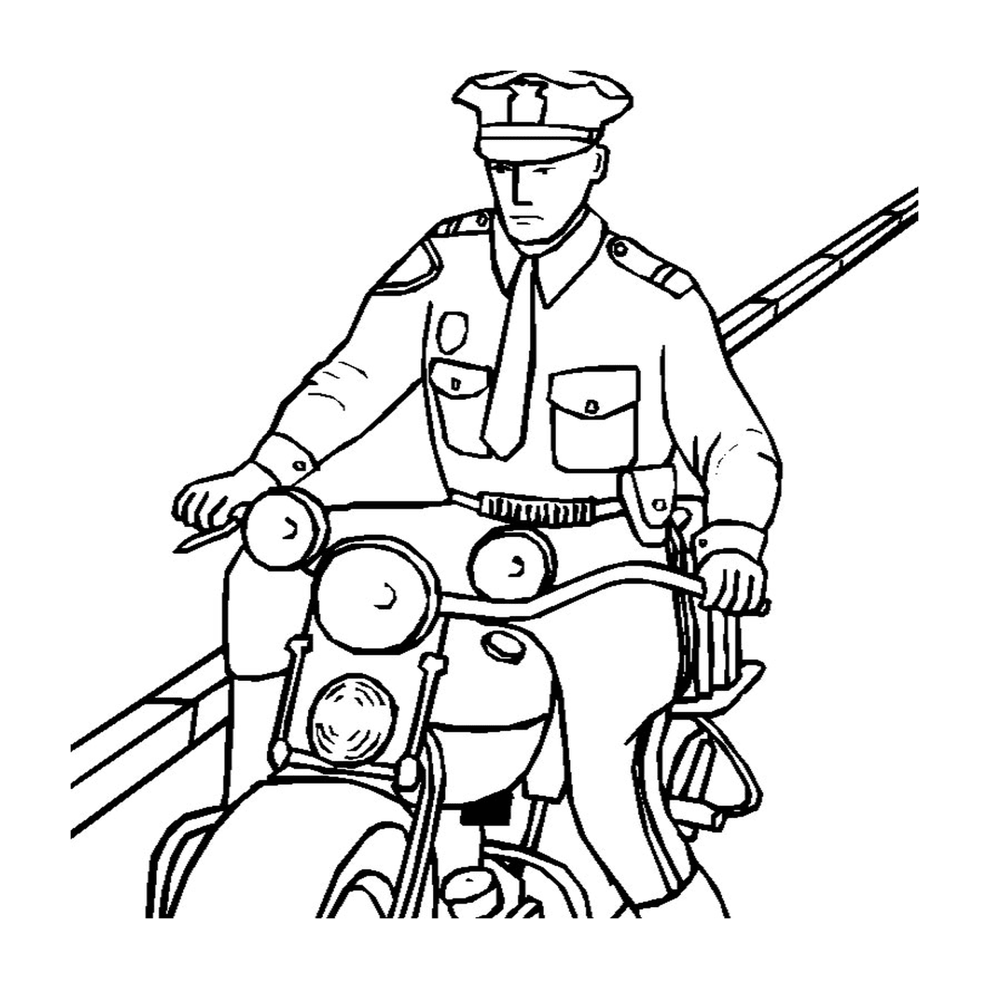  policeman driving motorcycle 