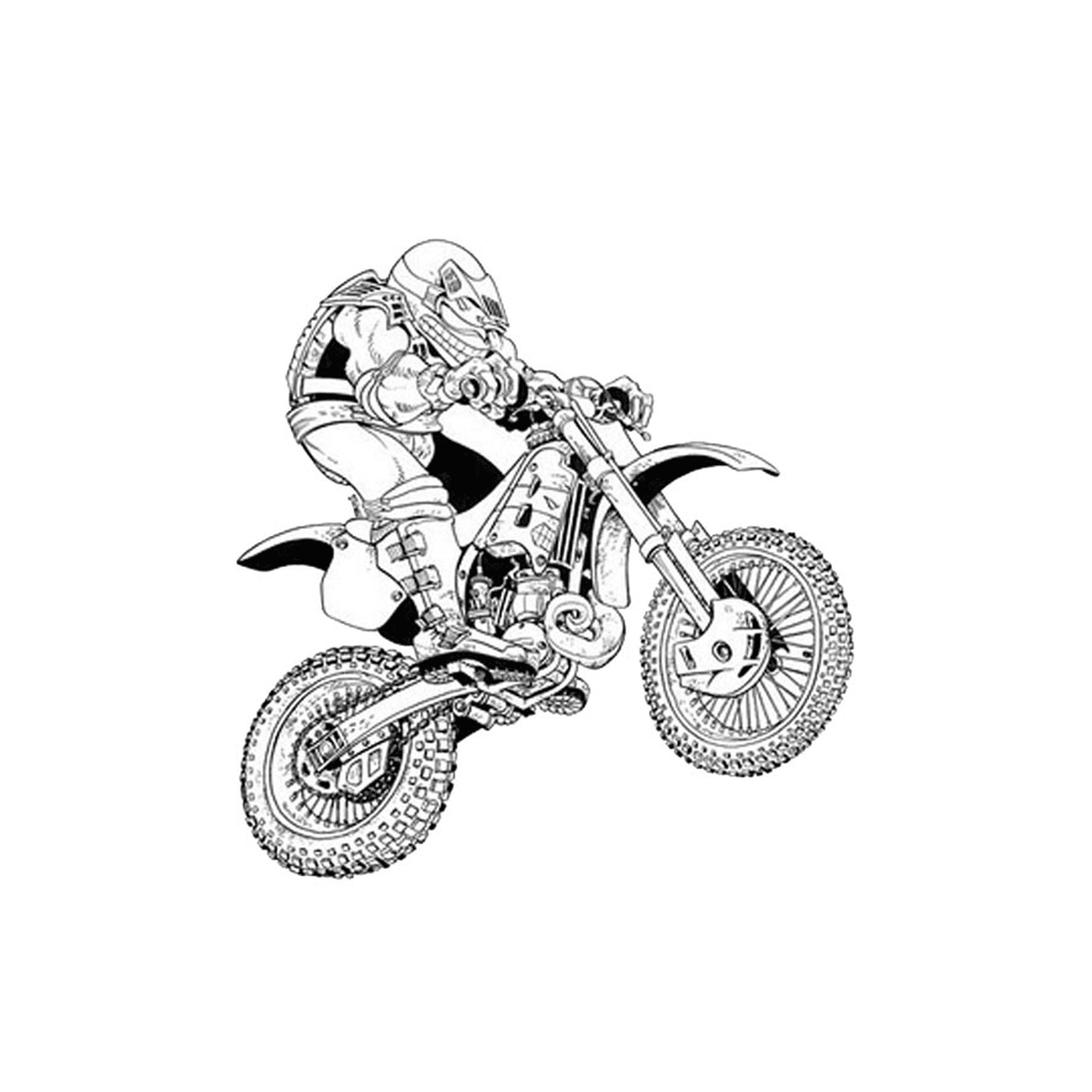  person on a powerful motorcycle 